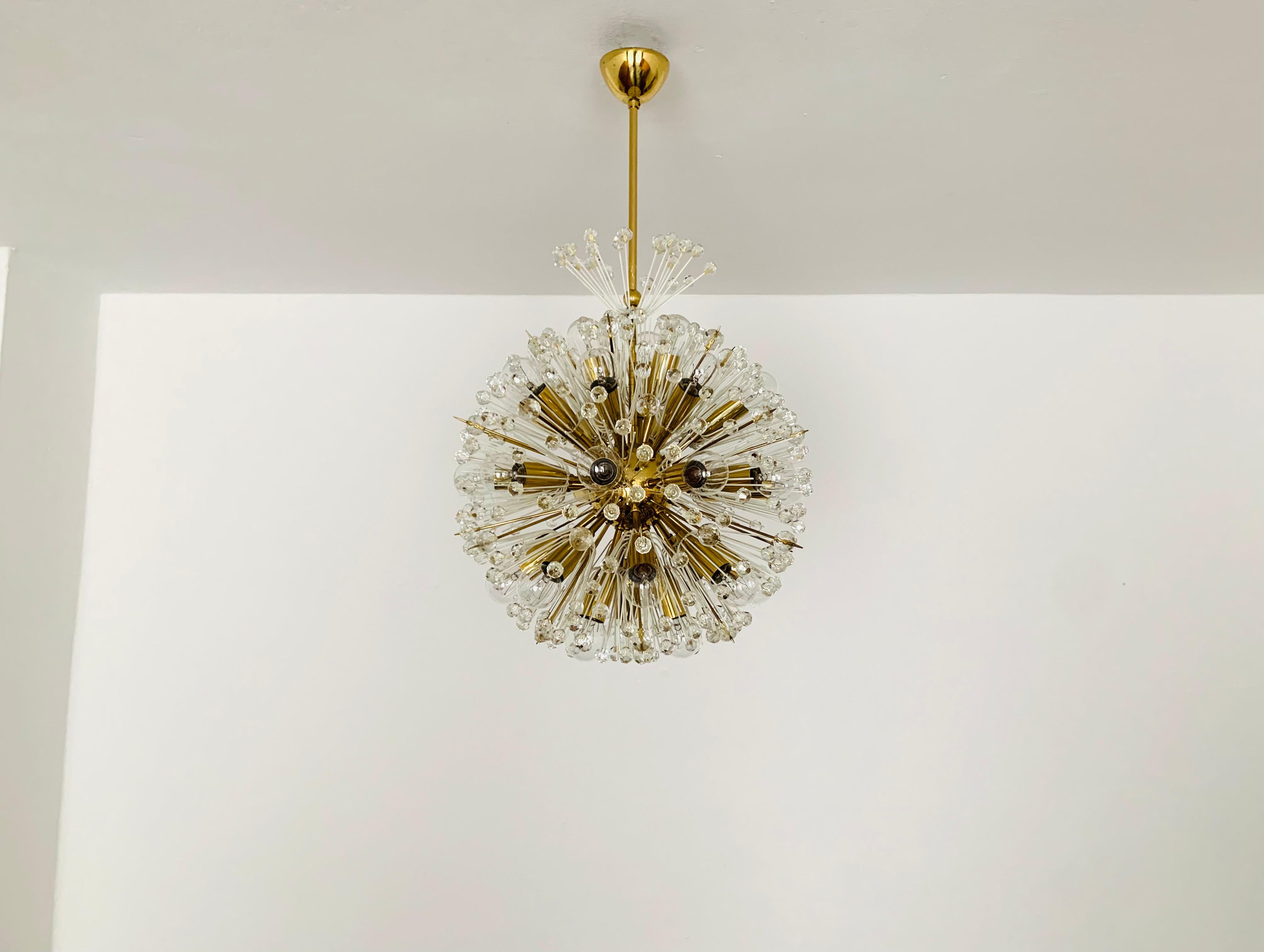 Lámpara Dandelion de Emil Stejnar para Rupert Nikoll Moderno de mediados de siglo en venta