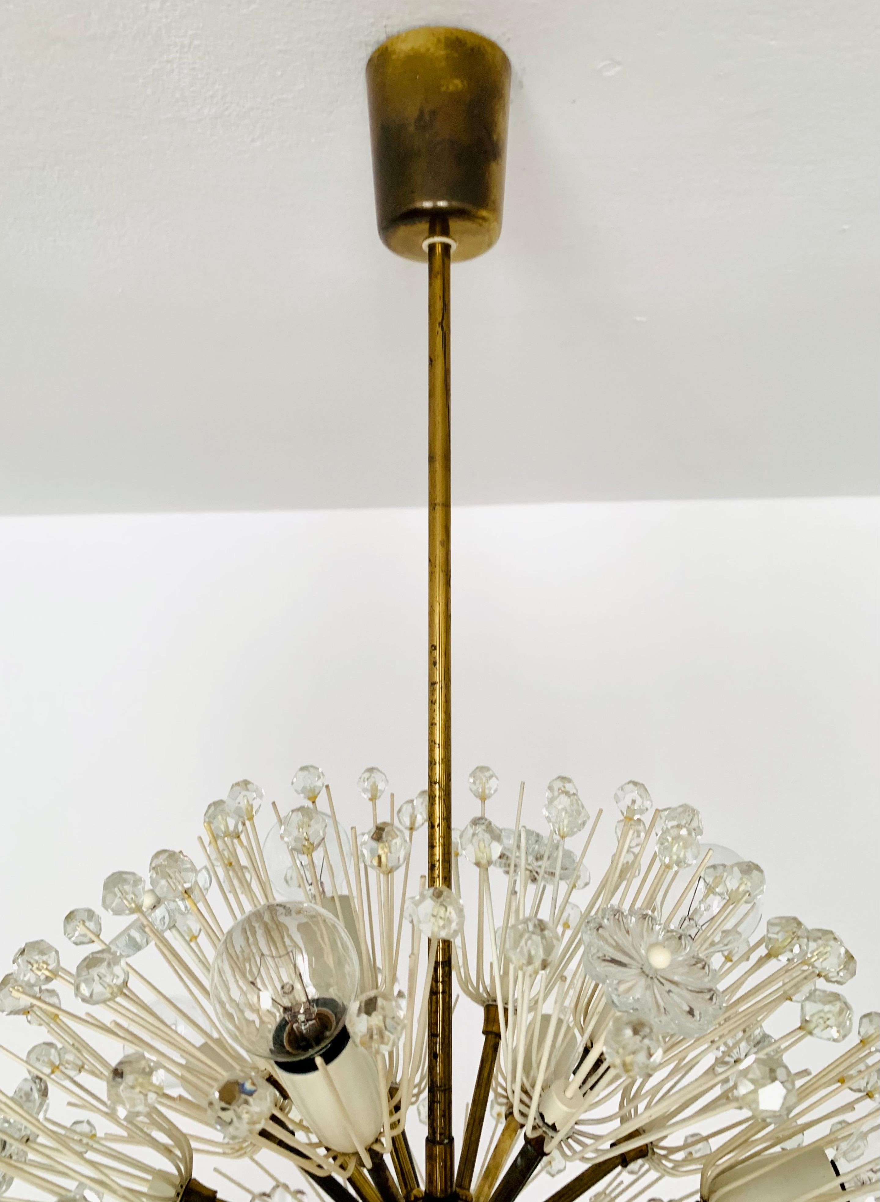 Mid-20th Century Dandelion Chandelier by Emil Stejnar for Rupert Nikoll For Sale