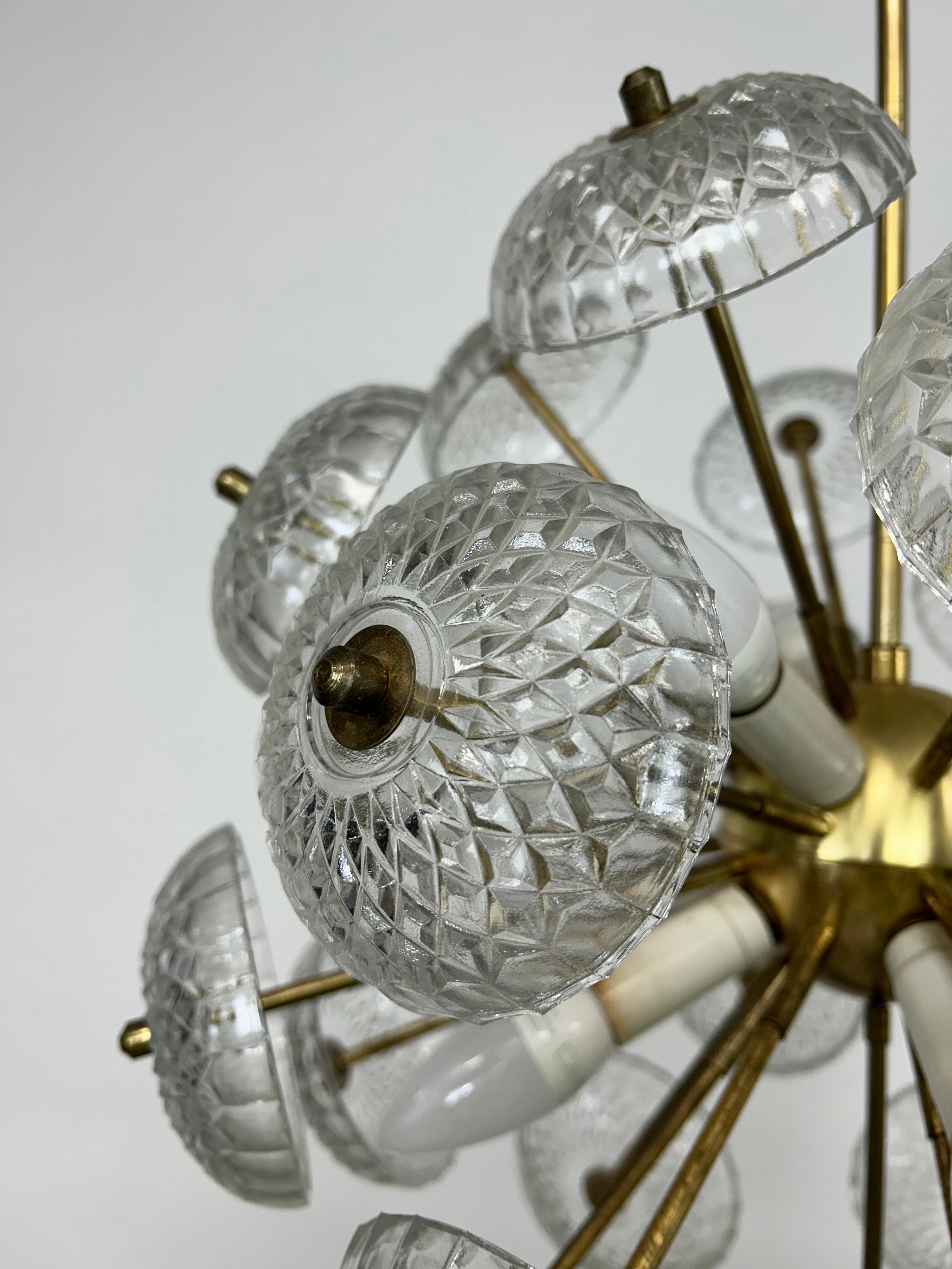 Czech Dandelion chandelier by Kamenický Šenov For Sale