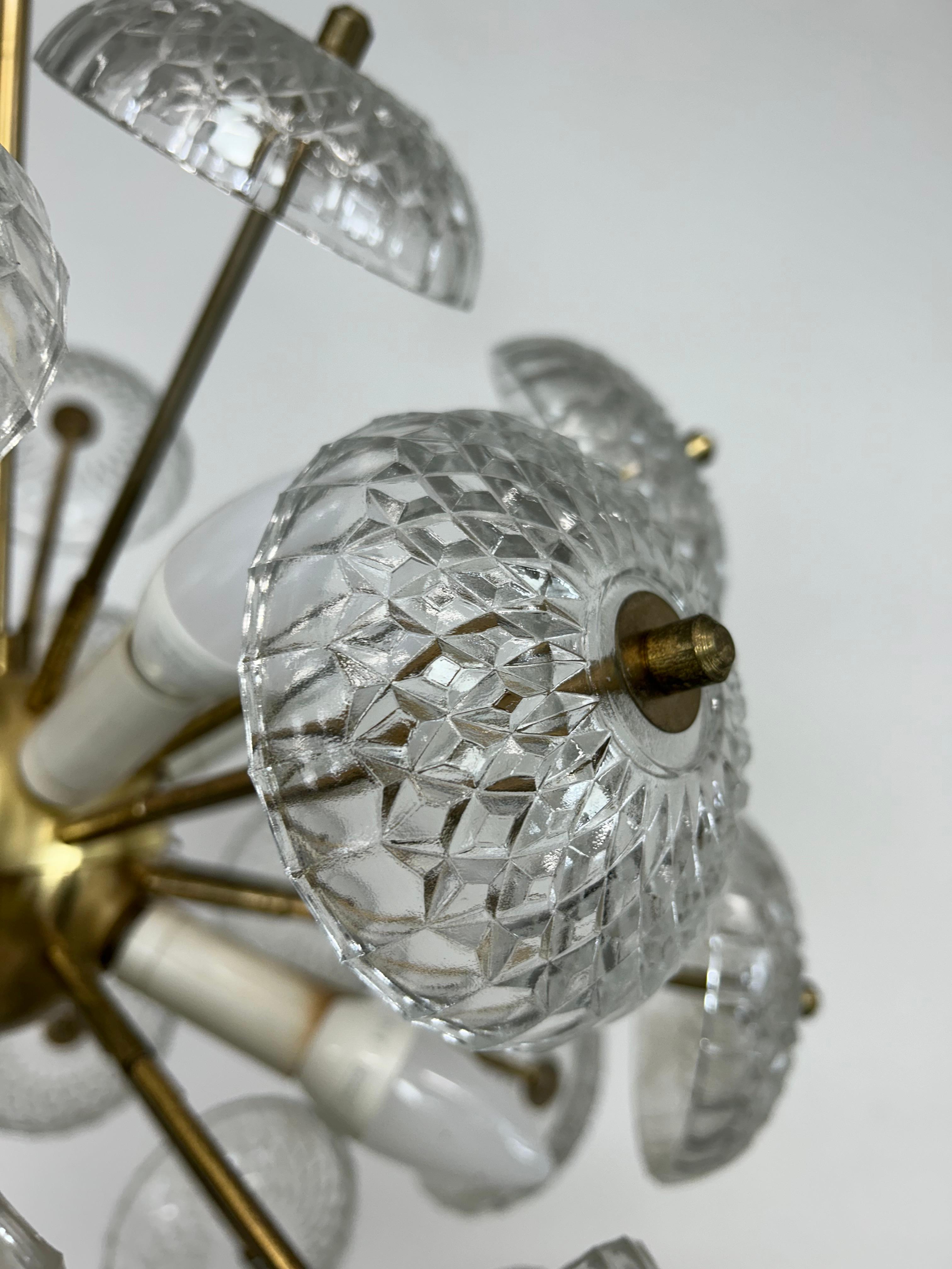 Dandelion chandelier by Kamenický Šenov In Good Condition For Sale In Banská Štiavnica, SK