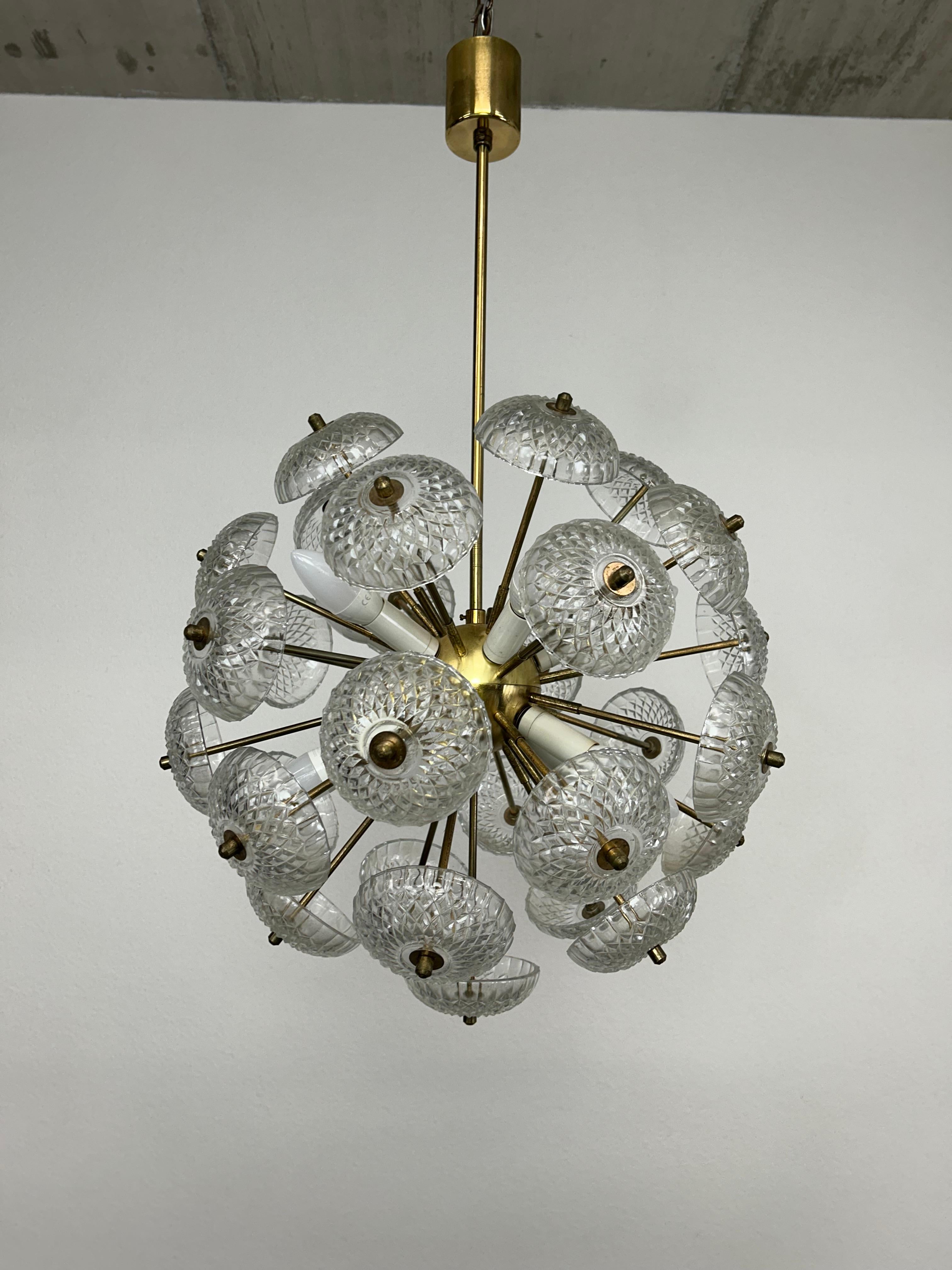 Dandelion chandelier by Kamenický Šenov For Sale 2