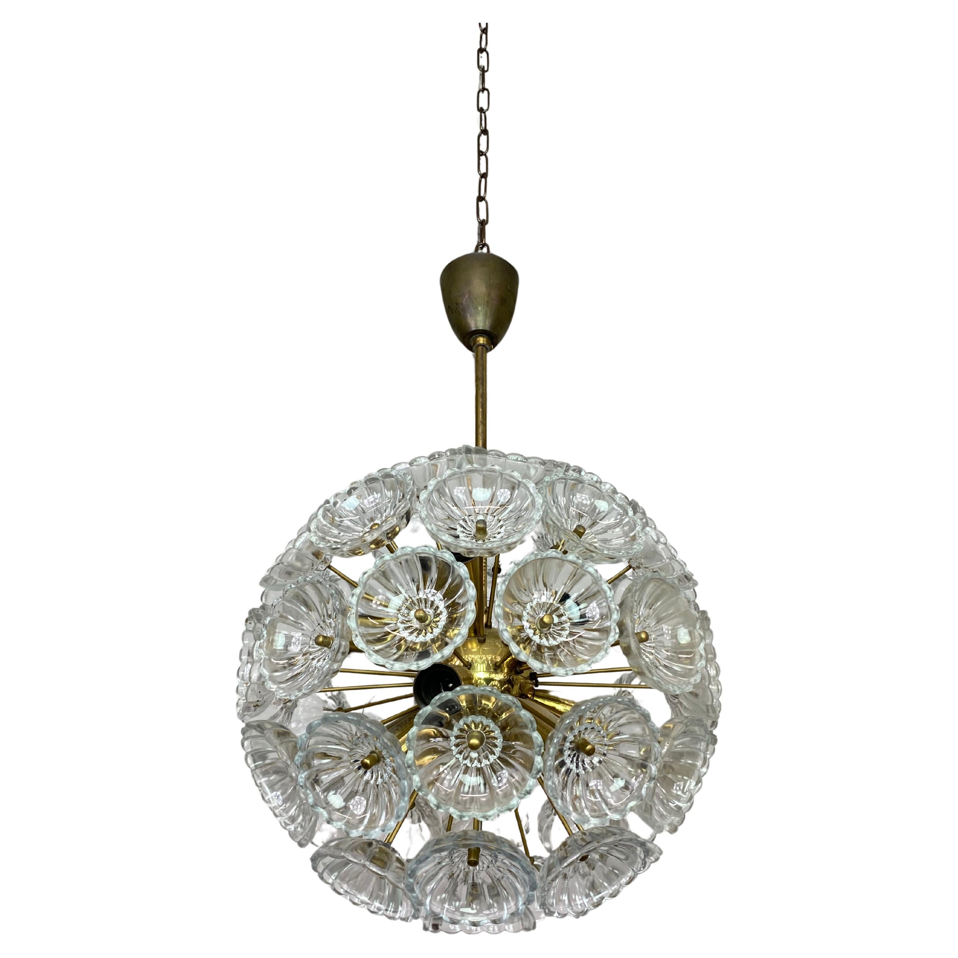 Dandelion chandelier by Kamenický Šenov For Sale