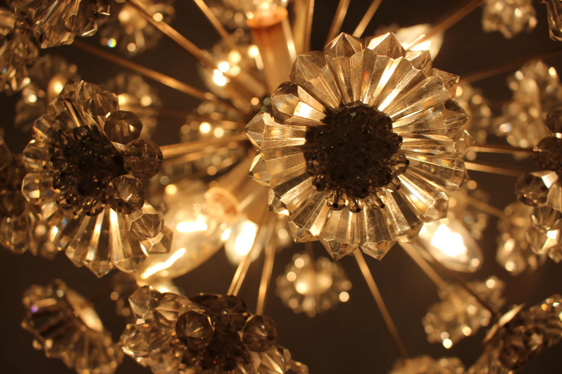 Dandelion Chandelier by Preciosa, 1970s 3