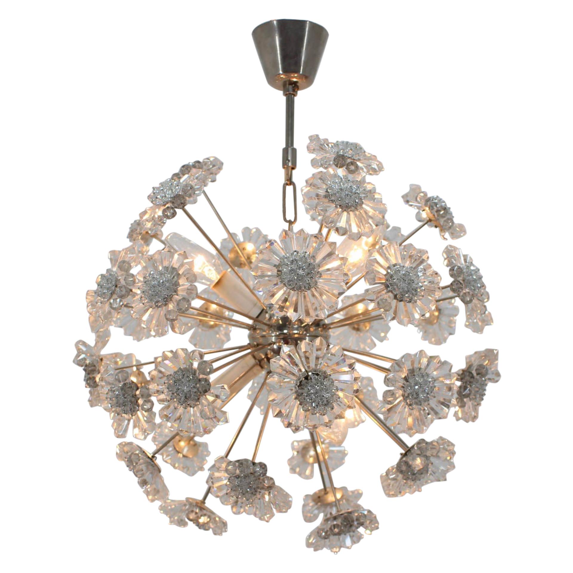 Dandelion Chandelier by Preciosa, 1970s