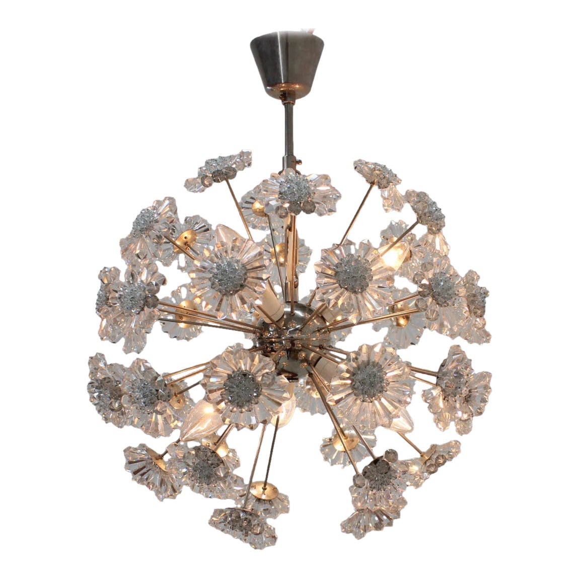 Dandelion Chandelier by Preciosa, 1970s