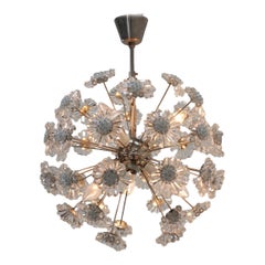 Dandelion Chandelier by Preciosa, 1970s