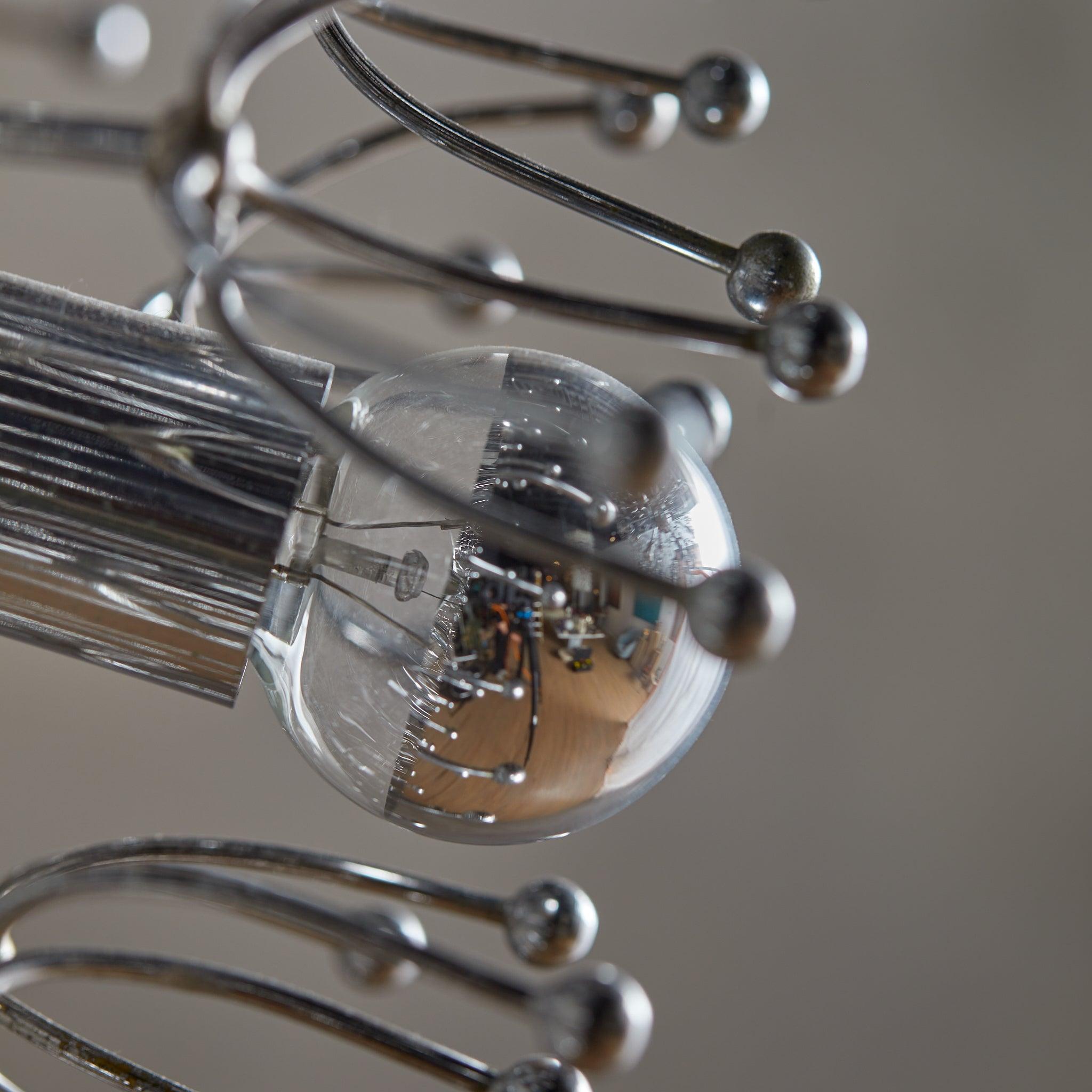 Araña Sputnik cromada 