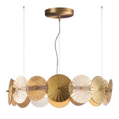 Lustre pissenlit doré et transparent