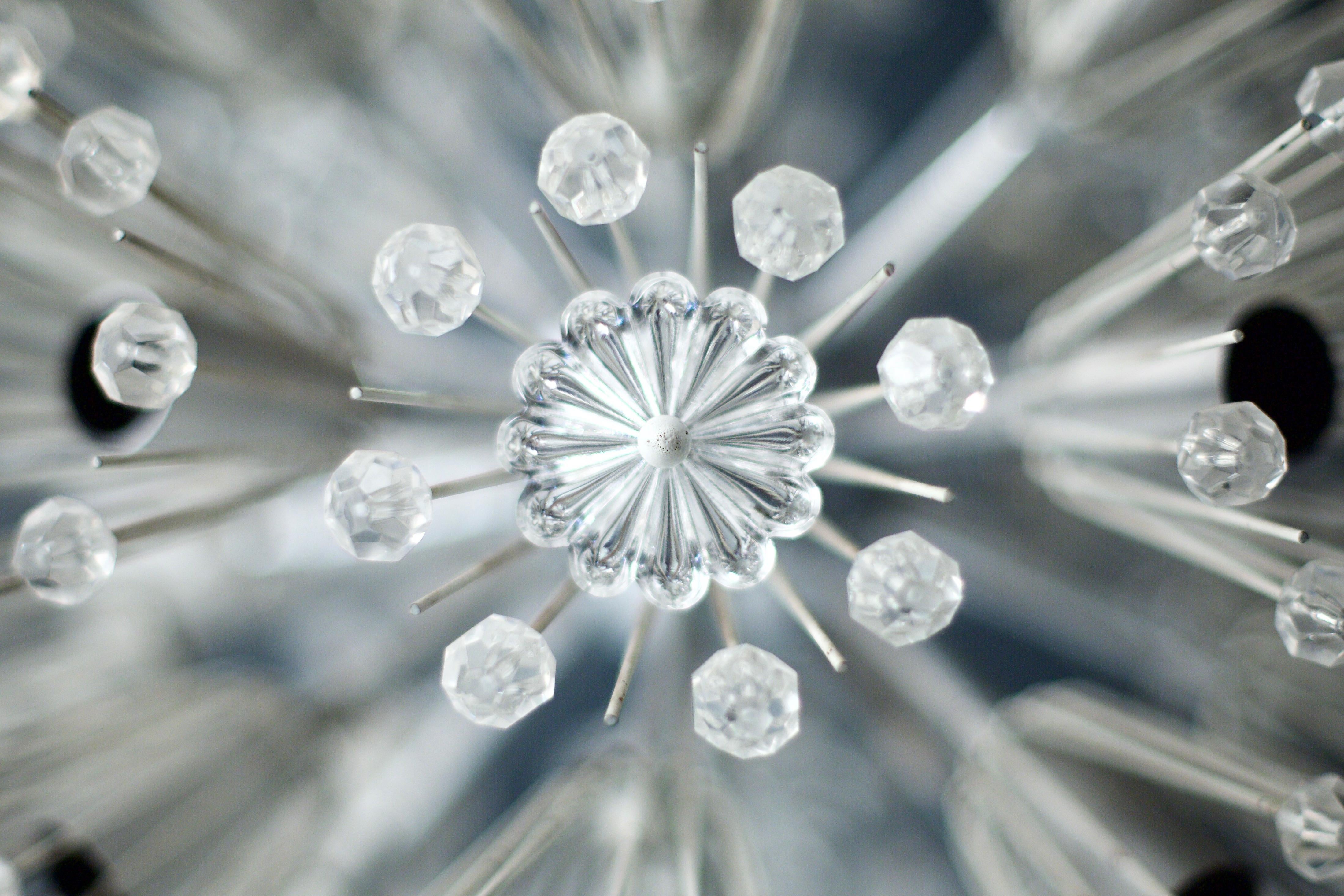 Austrian Dandelion Sputnik Chandelier by Emil Stejnar, Austria, 1955 For Sale