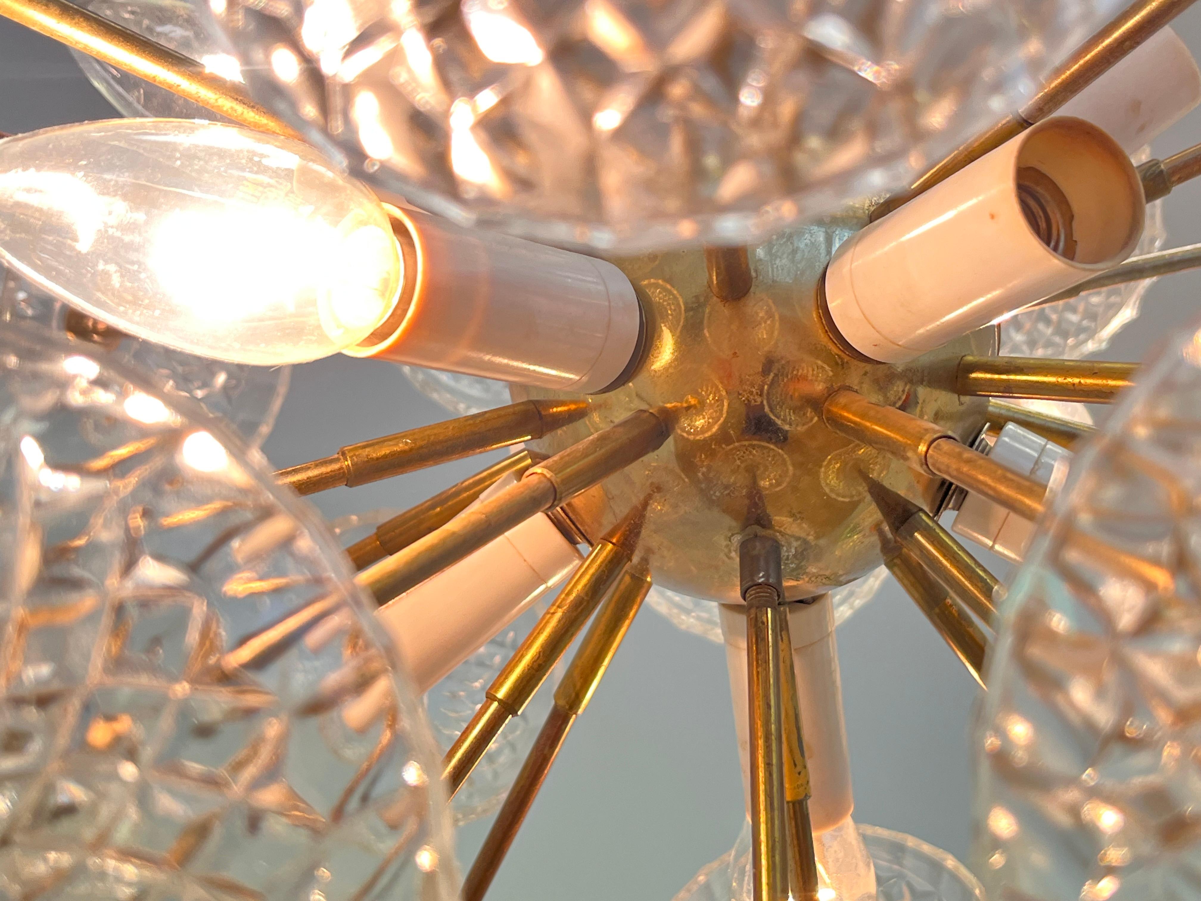 Dandelion, lampadario Sputnik di Kamenicky Senov, 1970 In condizioni buone in vendita a Praha, CZ