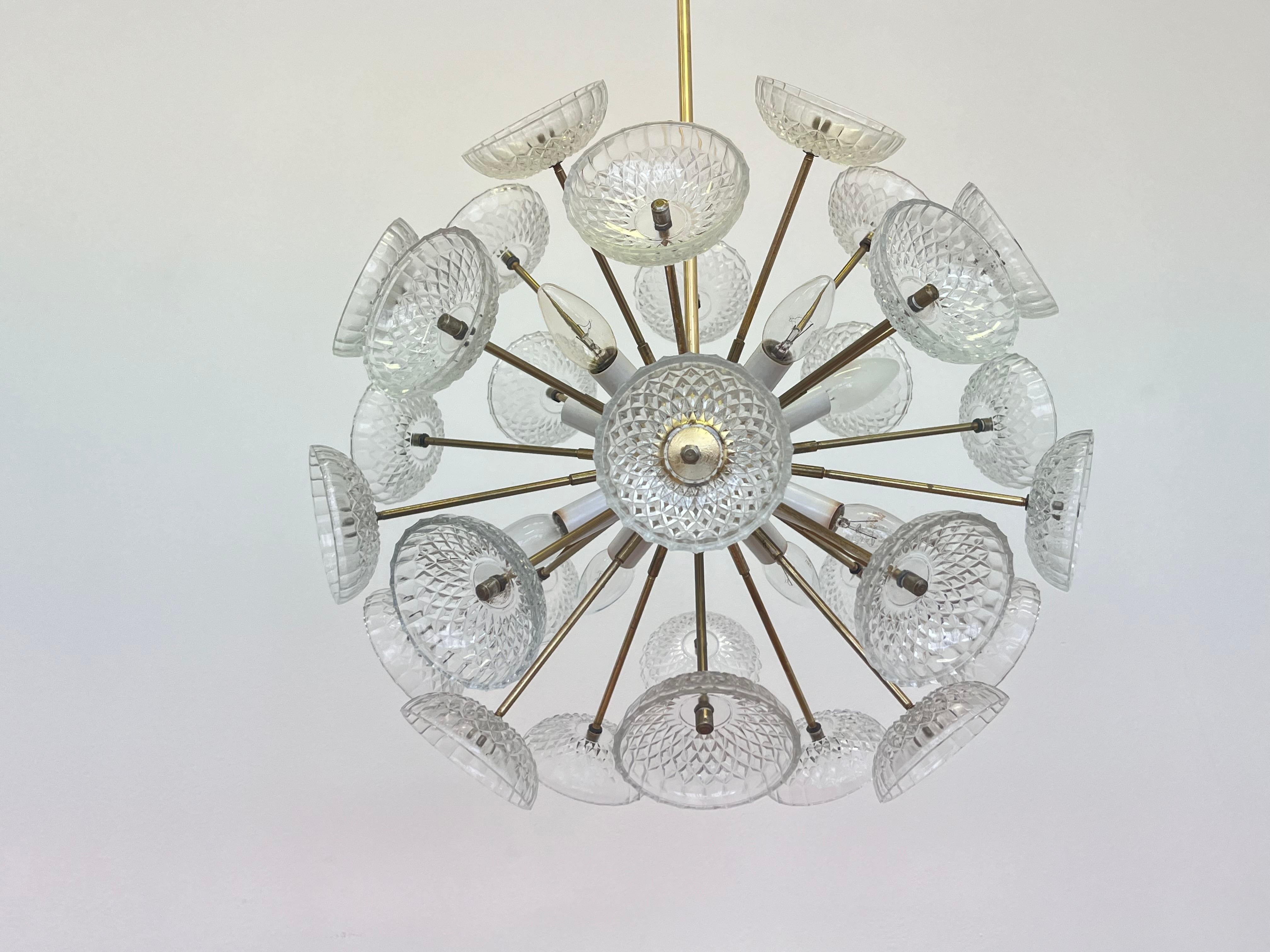 Ottone Dandelion, lampadario Sputnik di Kamenicky Senov, 1970 in vendita