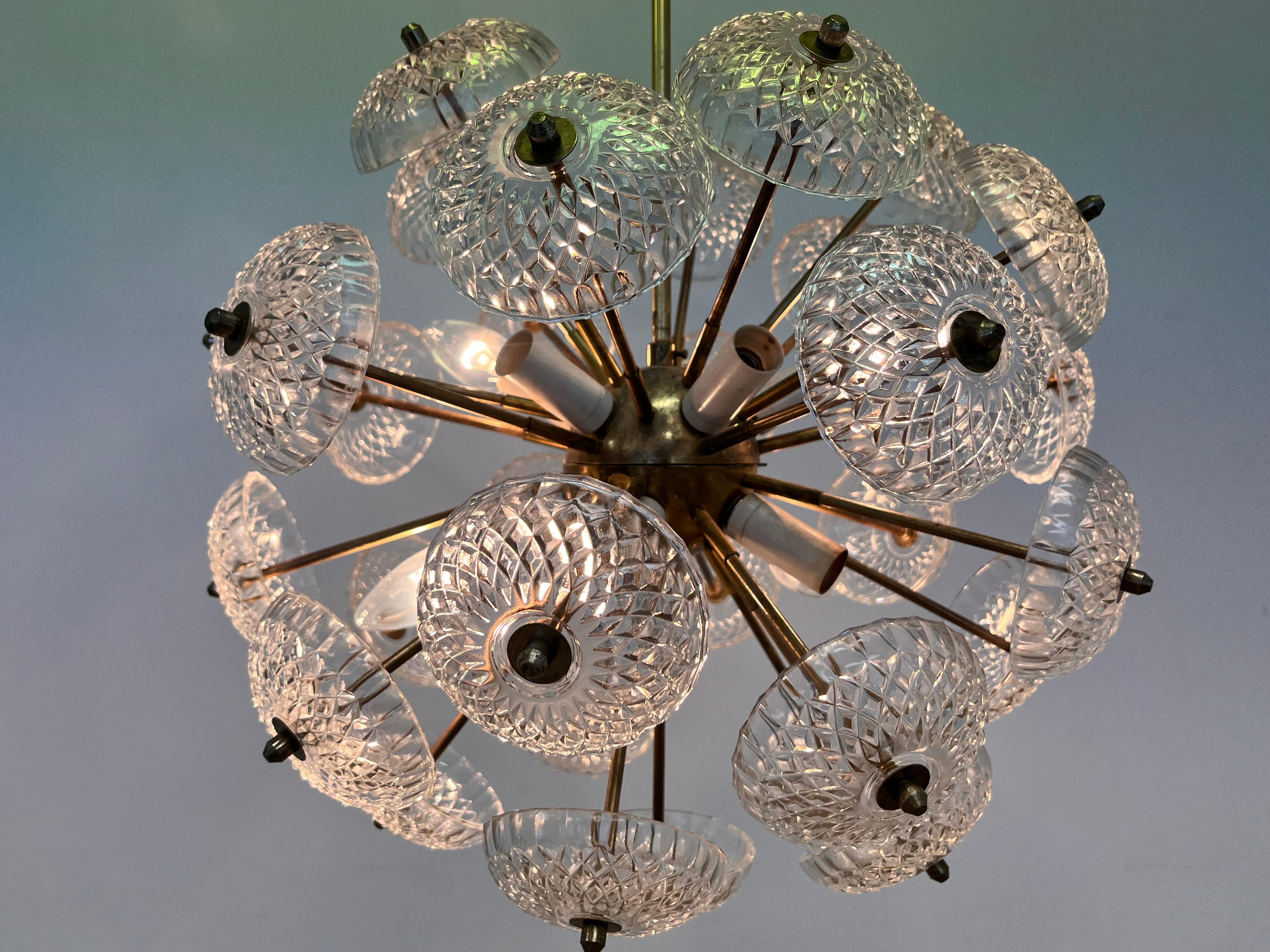 Ottone Dandelion, lampadario Sputnik di Kamenicky Senov, 1970 in vendita