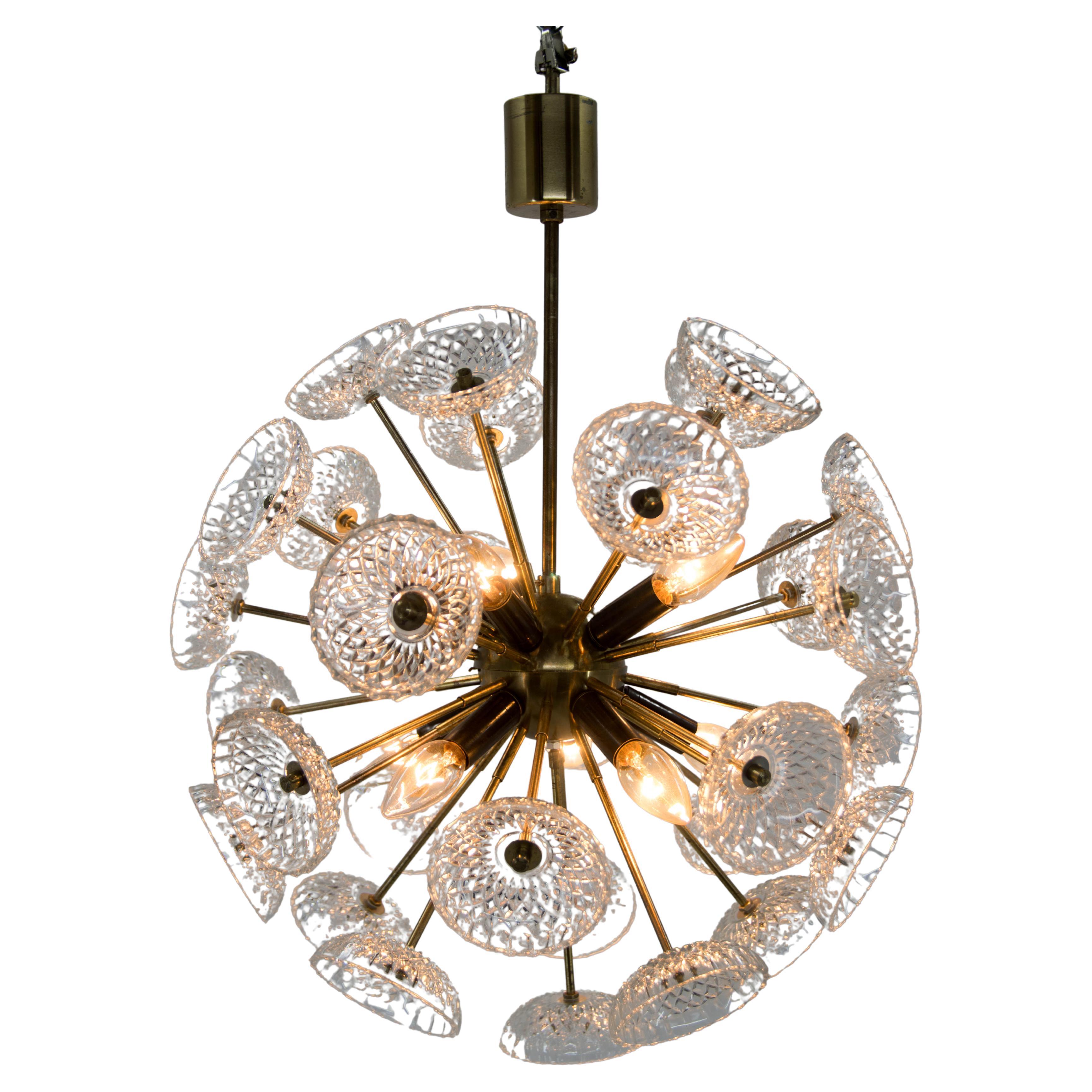 Dandelion, Sputnik Chandelier by Kamenicky Senov, 1970 For Sale