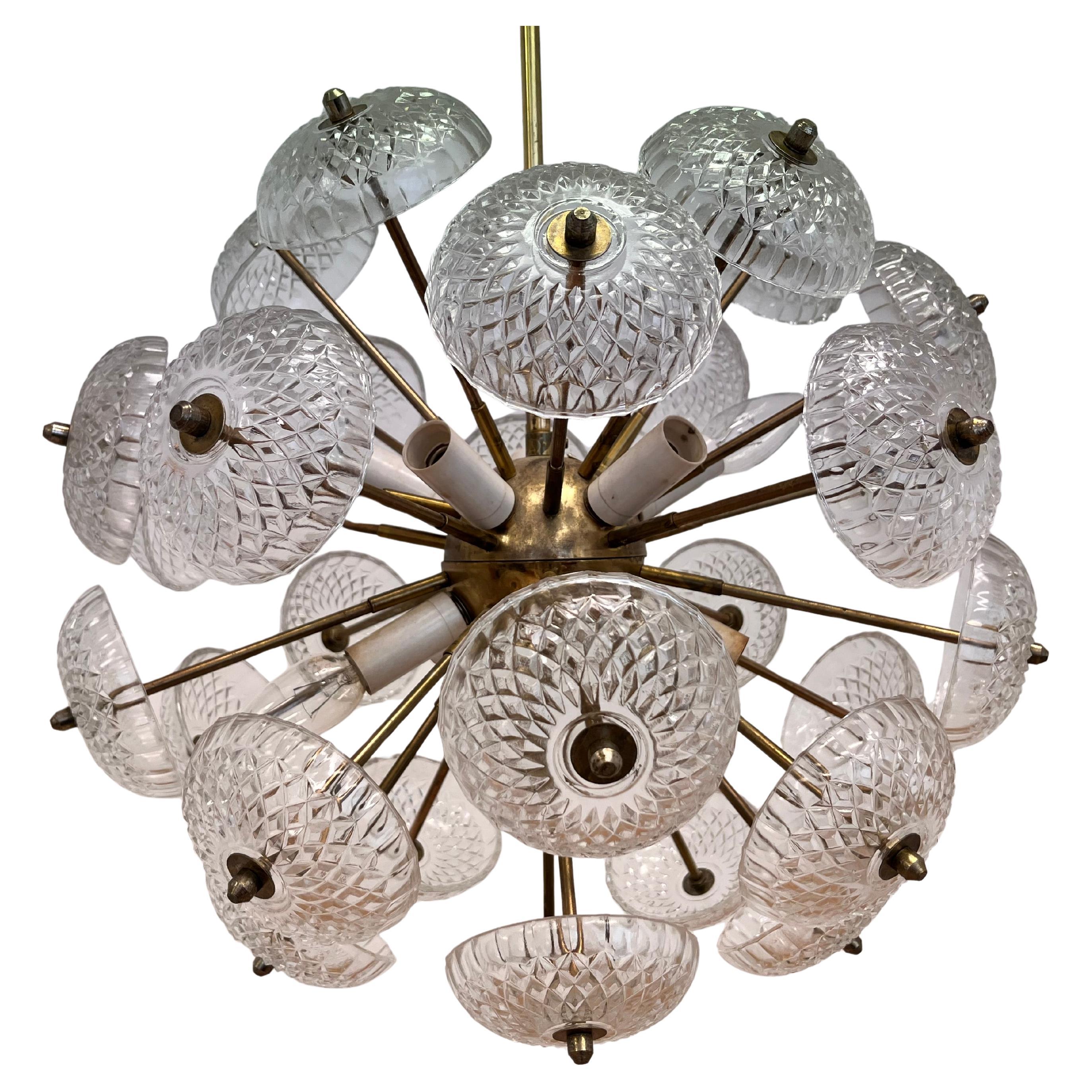 Dandelion, Sputnik Chandelier by Kamenicky Senov, 1970