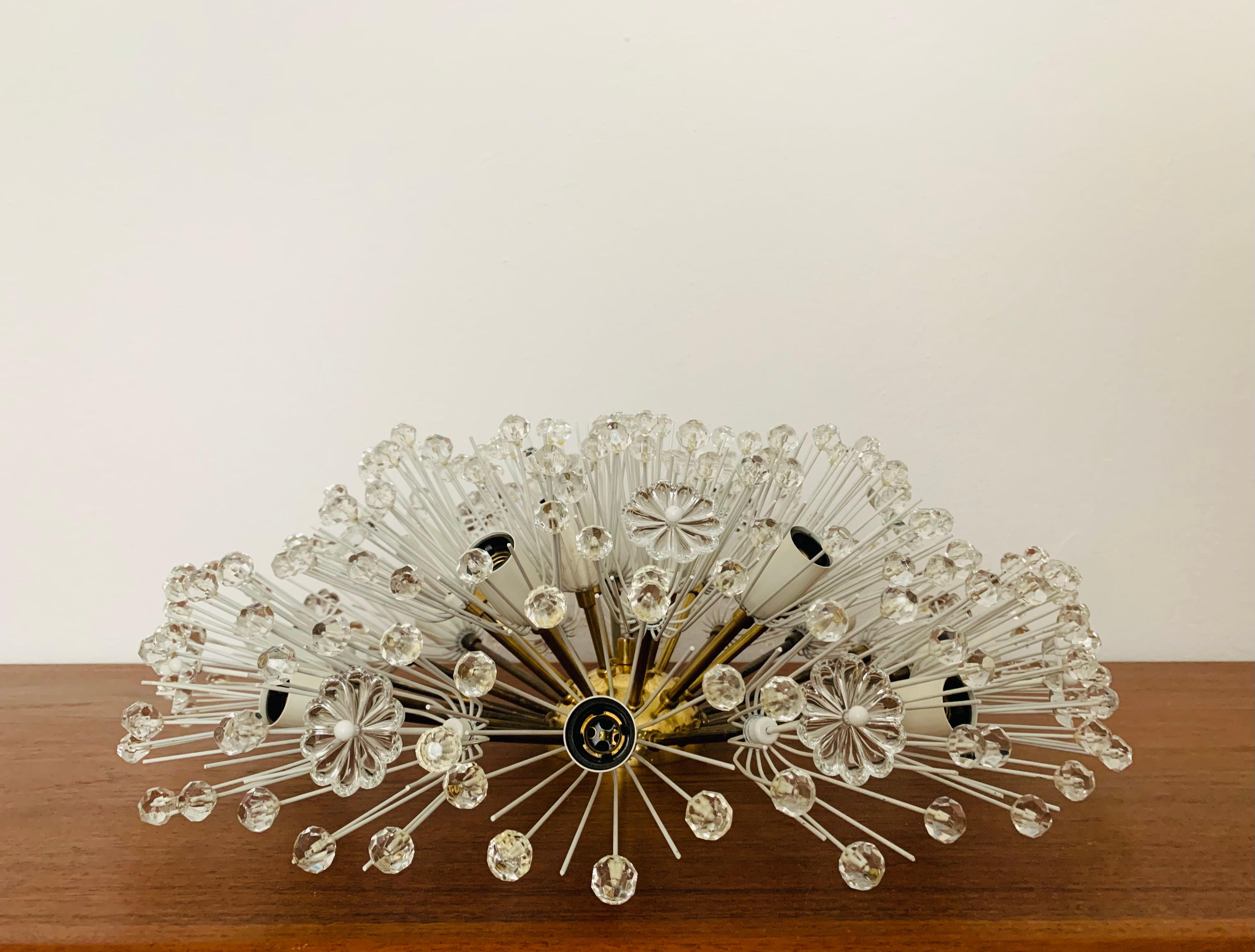Dandelion Wall Lamp or Flush Light by Emil Stejnar for Rupert Nikoll For Sale 3