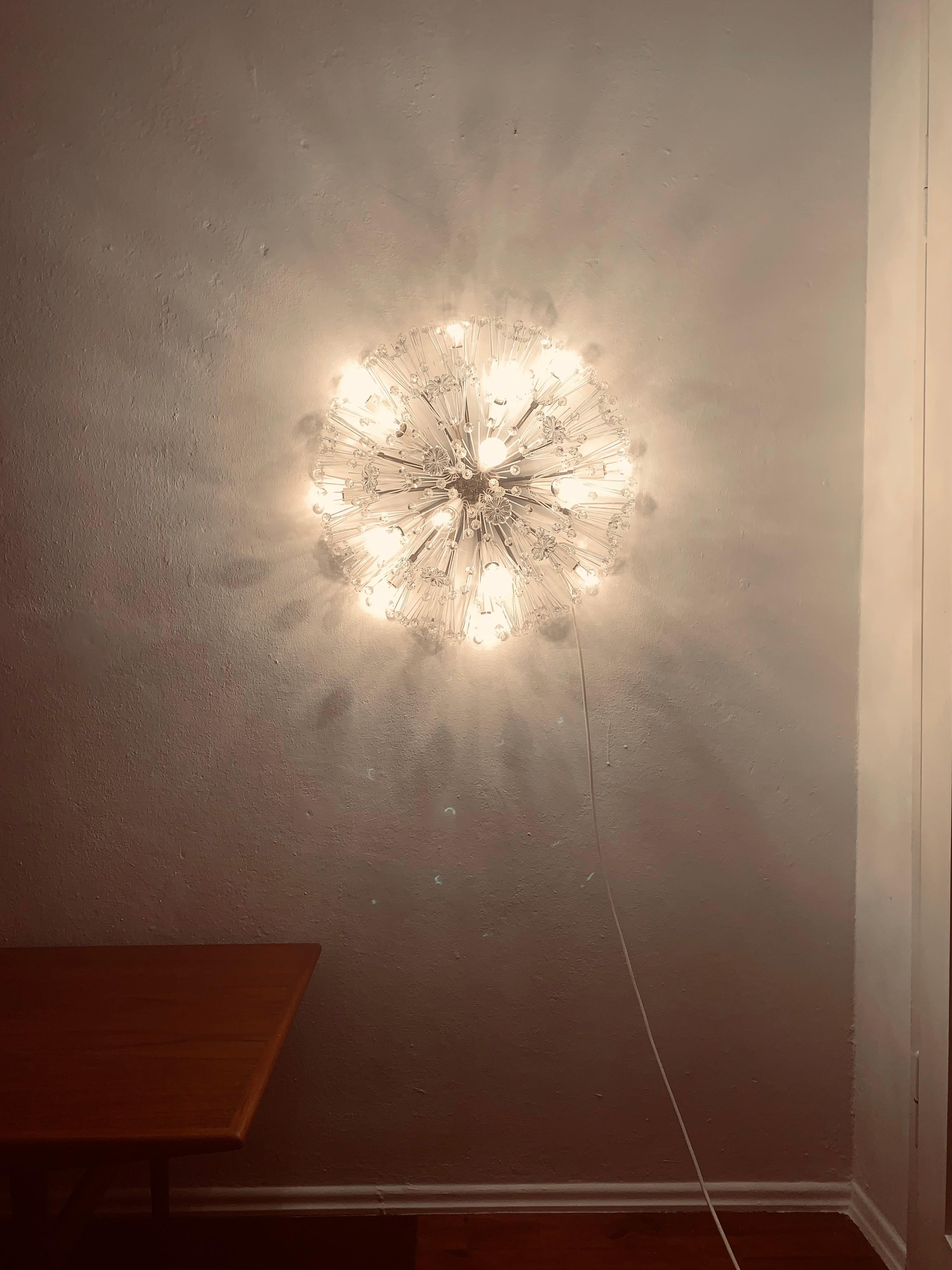 Dandelion Wall Lamp or Flush Light by Emil Stejnar for Rupert Nikoll For Sale 4