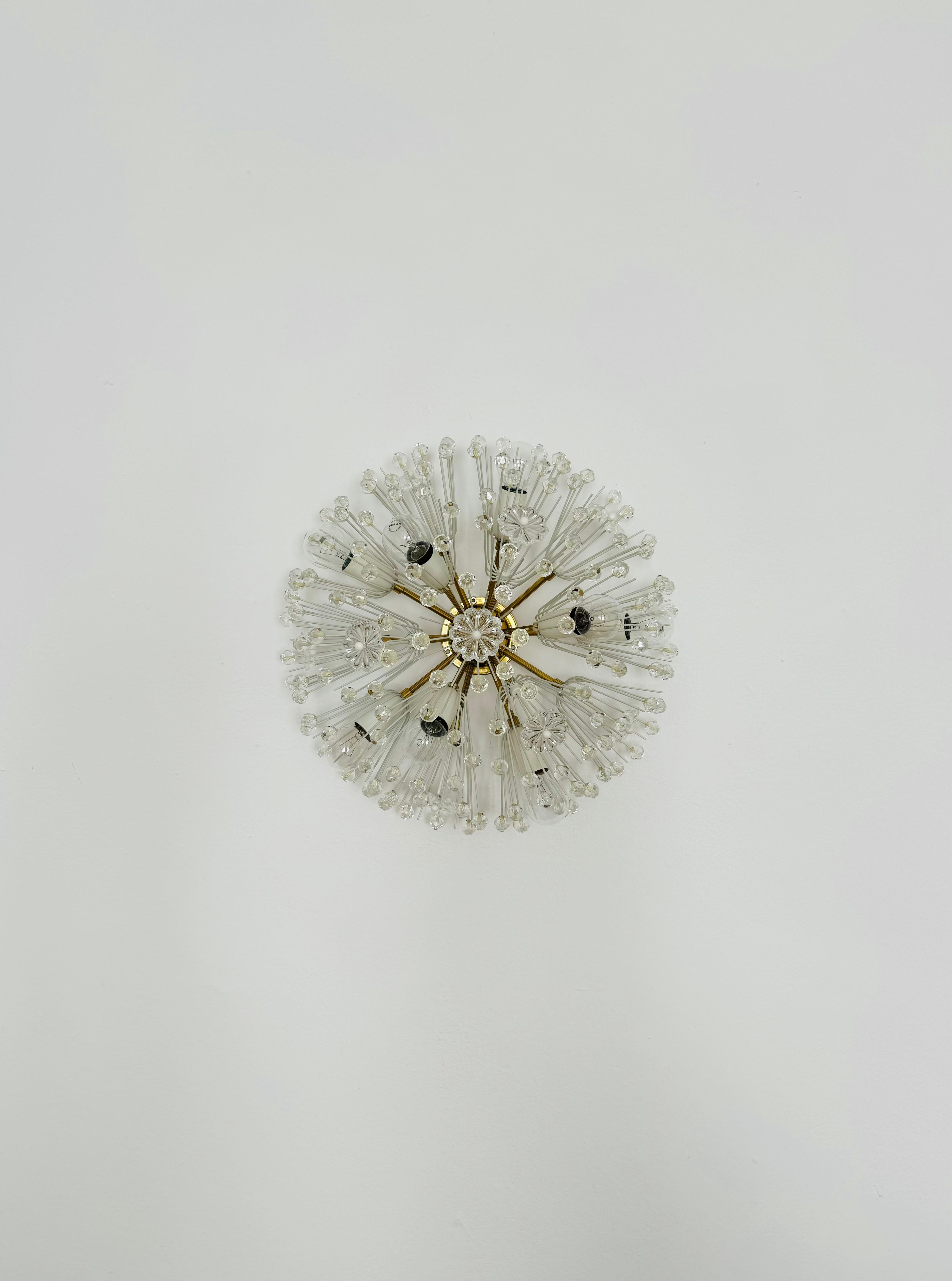 Mid-Century Modern Dandelion Wall Lamp or Flush Light by Emil Stejnar for Rupert Nikoll For Sale