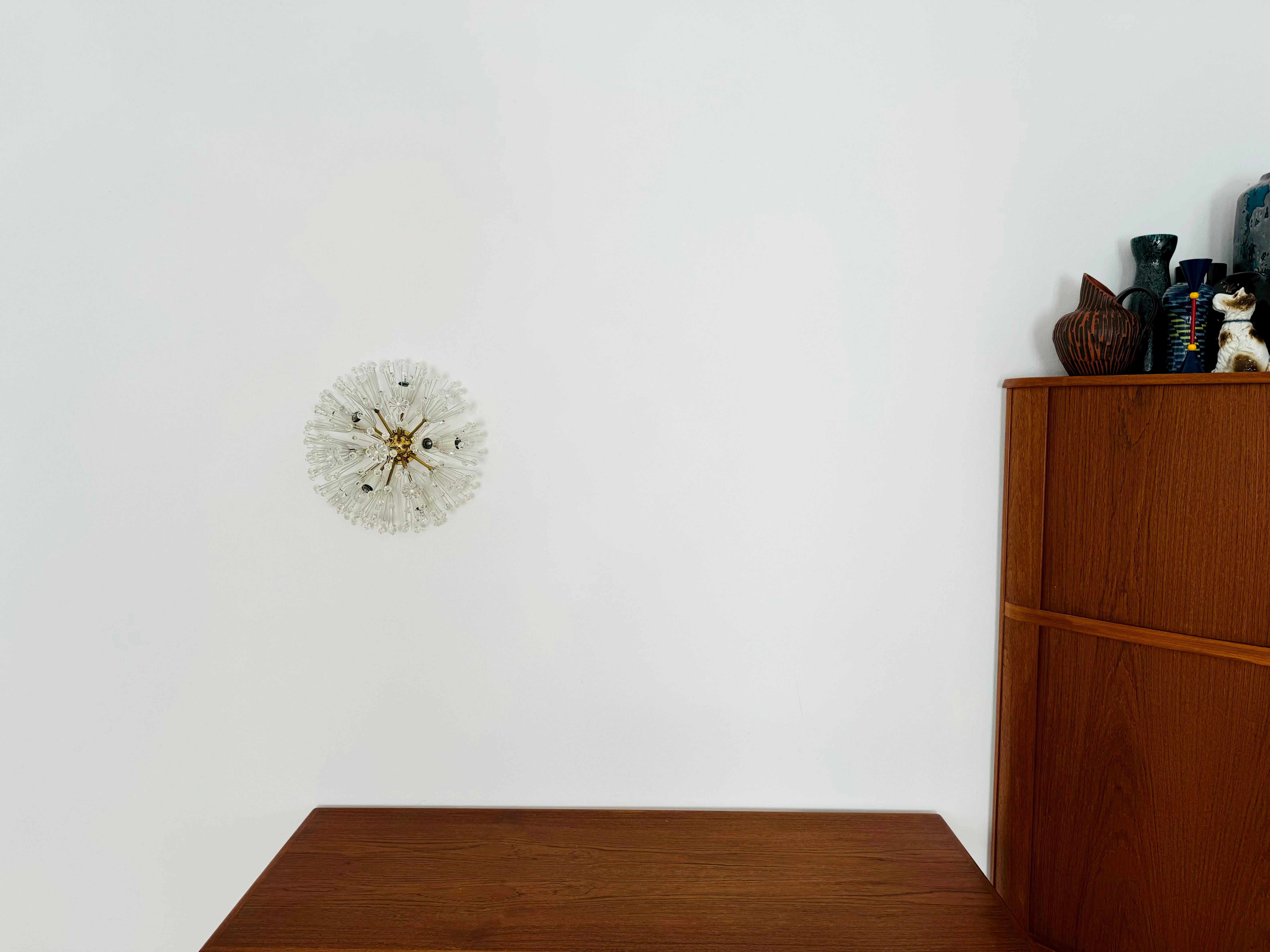 Dandelion Wall Lamp or Flush Light by Emil Stejnar for Rupert Nikoll In Good Condition For Sale In München, DE