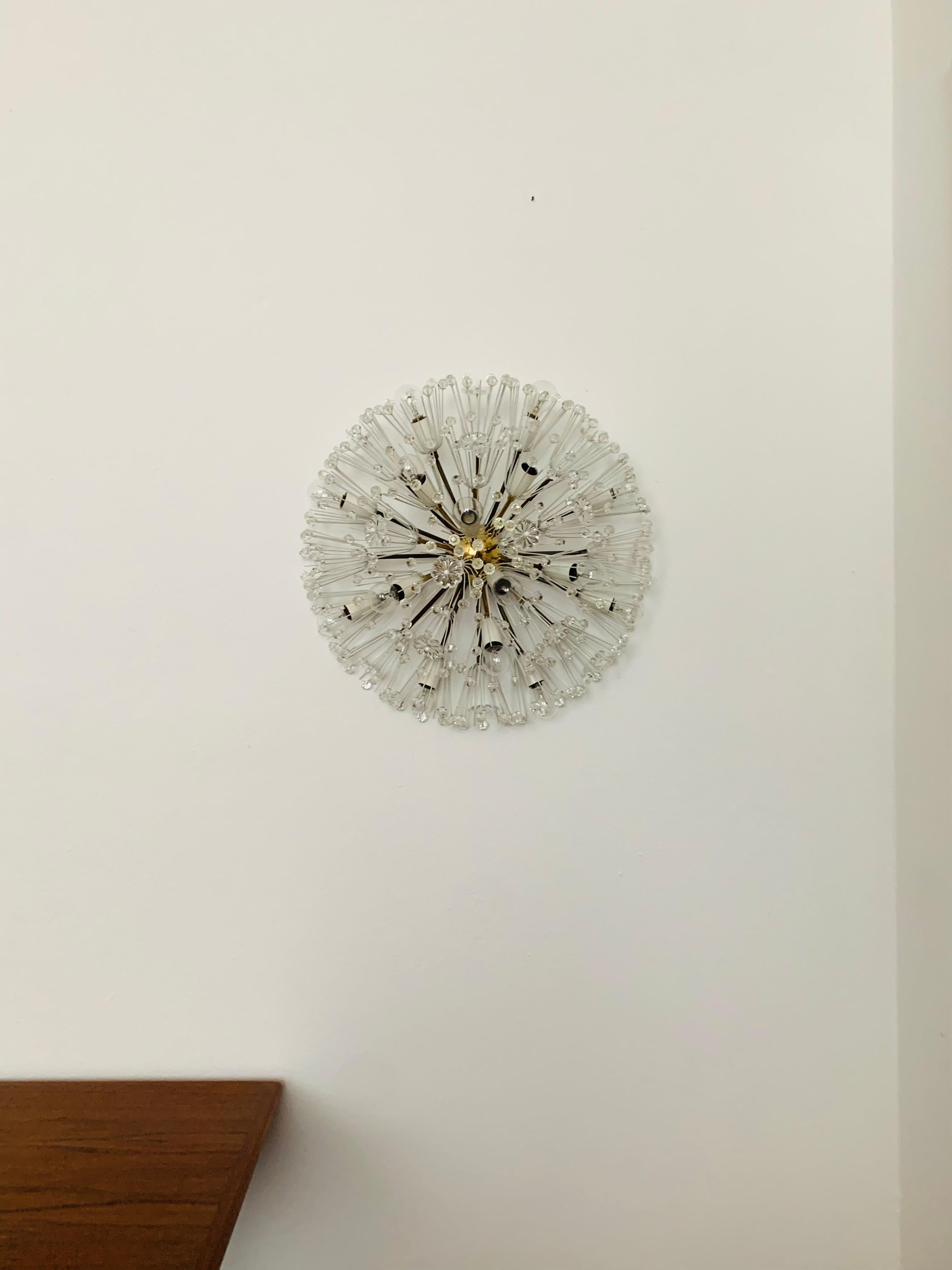 Dandelion Wall Lamp or Flush Light by Emil Stejnar for Rupert Nikoll In Good Condition For Sale In München, DE