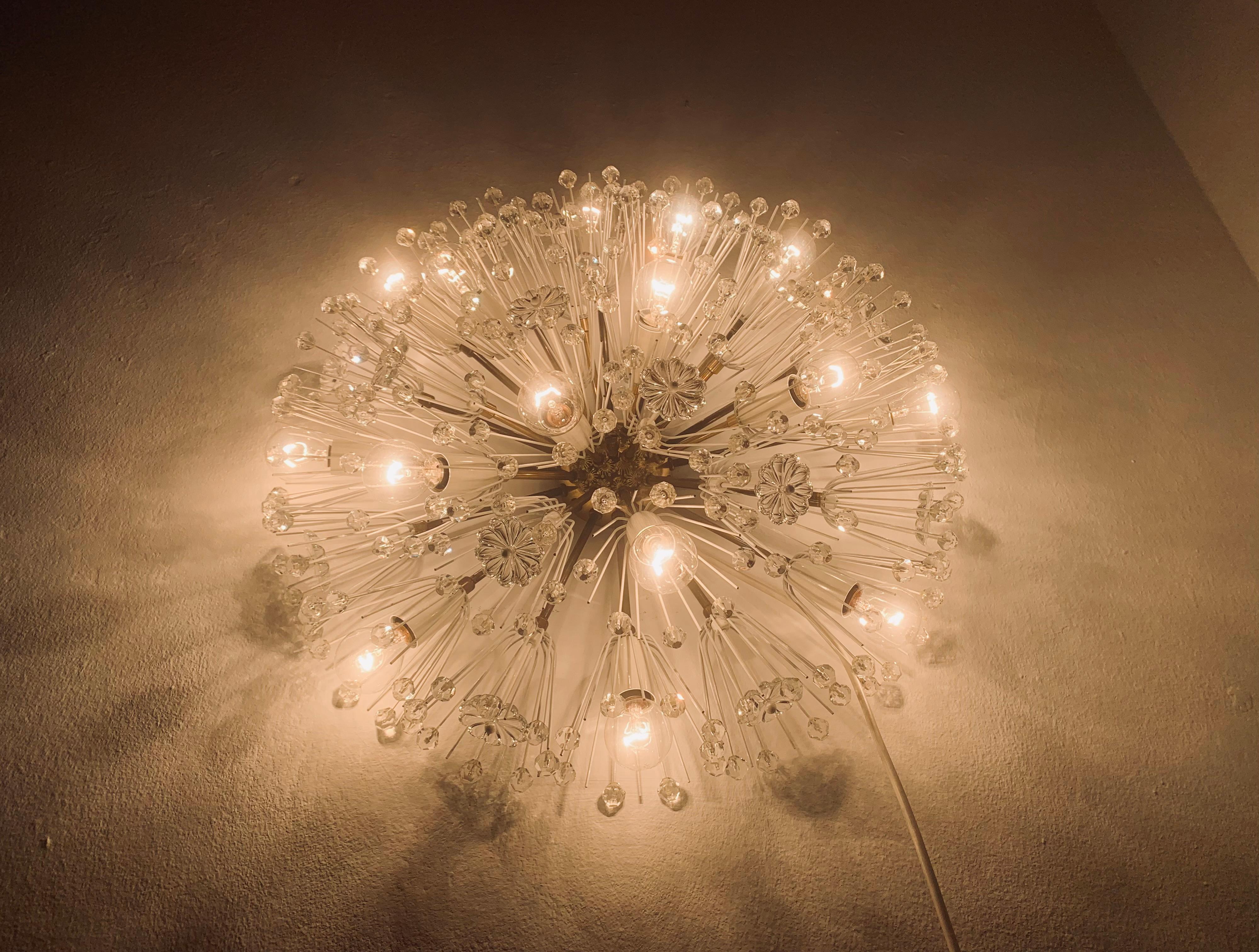 Mid-20th Century Dandelion Wall Lamp or Flush Light by Emil Stejnar for Rupert Nikoll For Sale