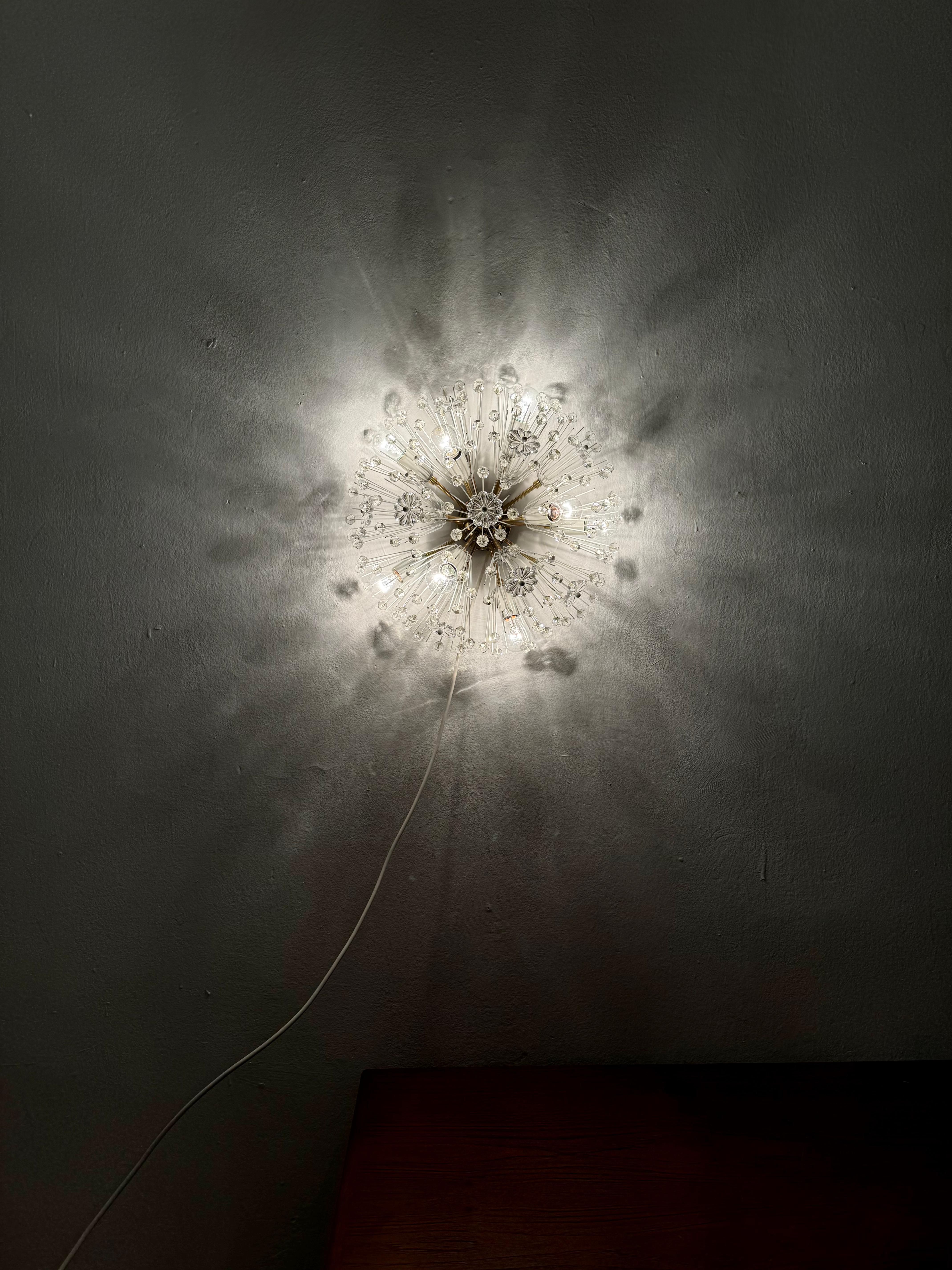 Dandelion Wall Lamp or Flush Light by Emil Stejnar for Rupert Nikoll For Sale 2