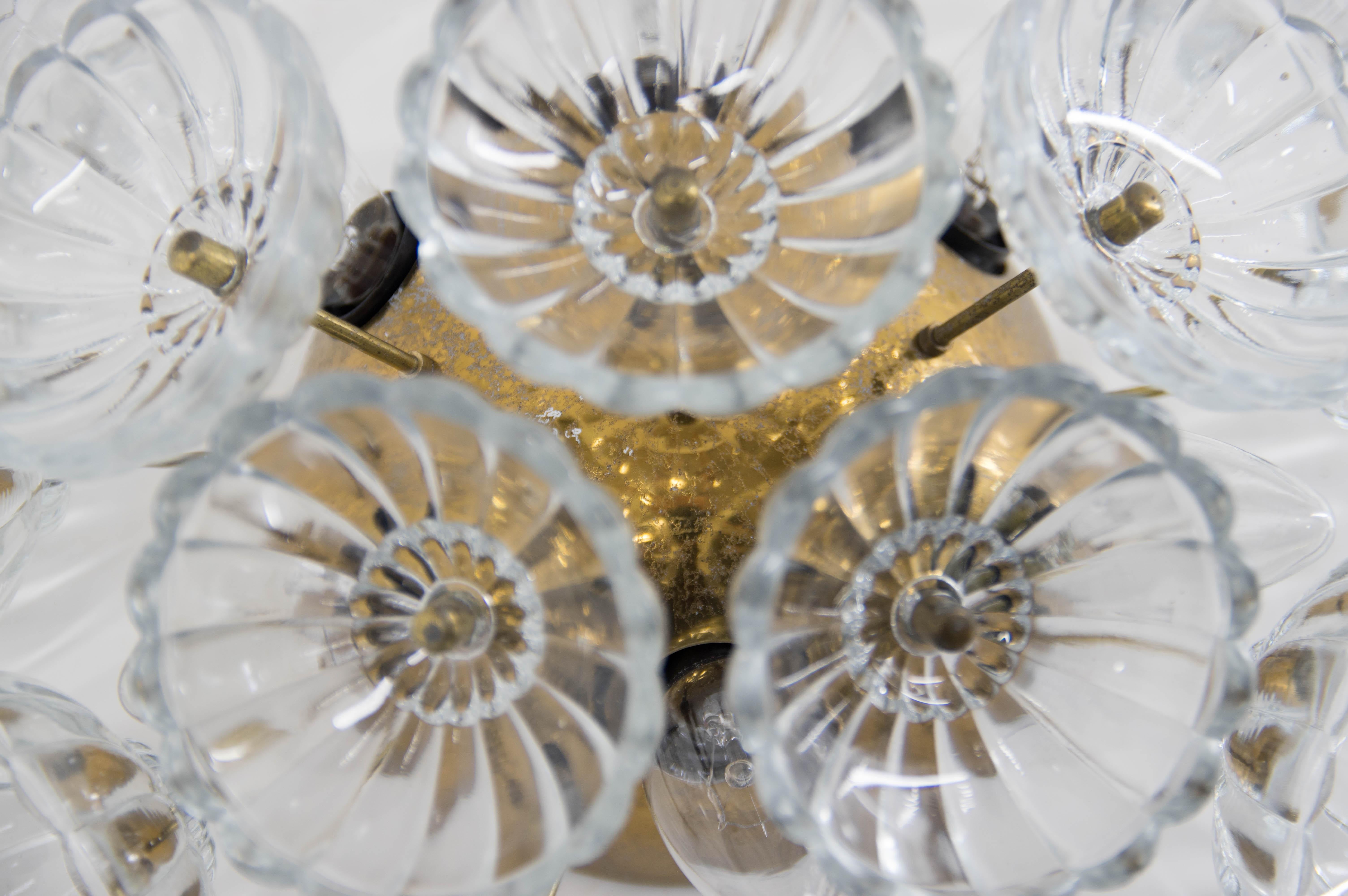 Lampe murale ou plafonnier Dandelion de VEB, Allemagne, années 1960 en vente 3