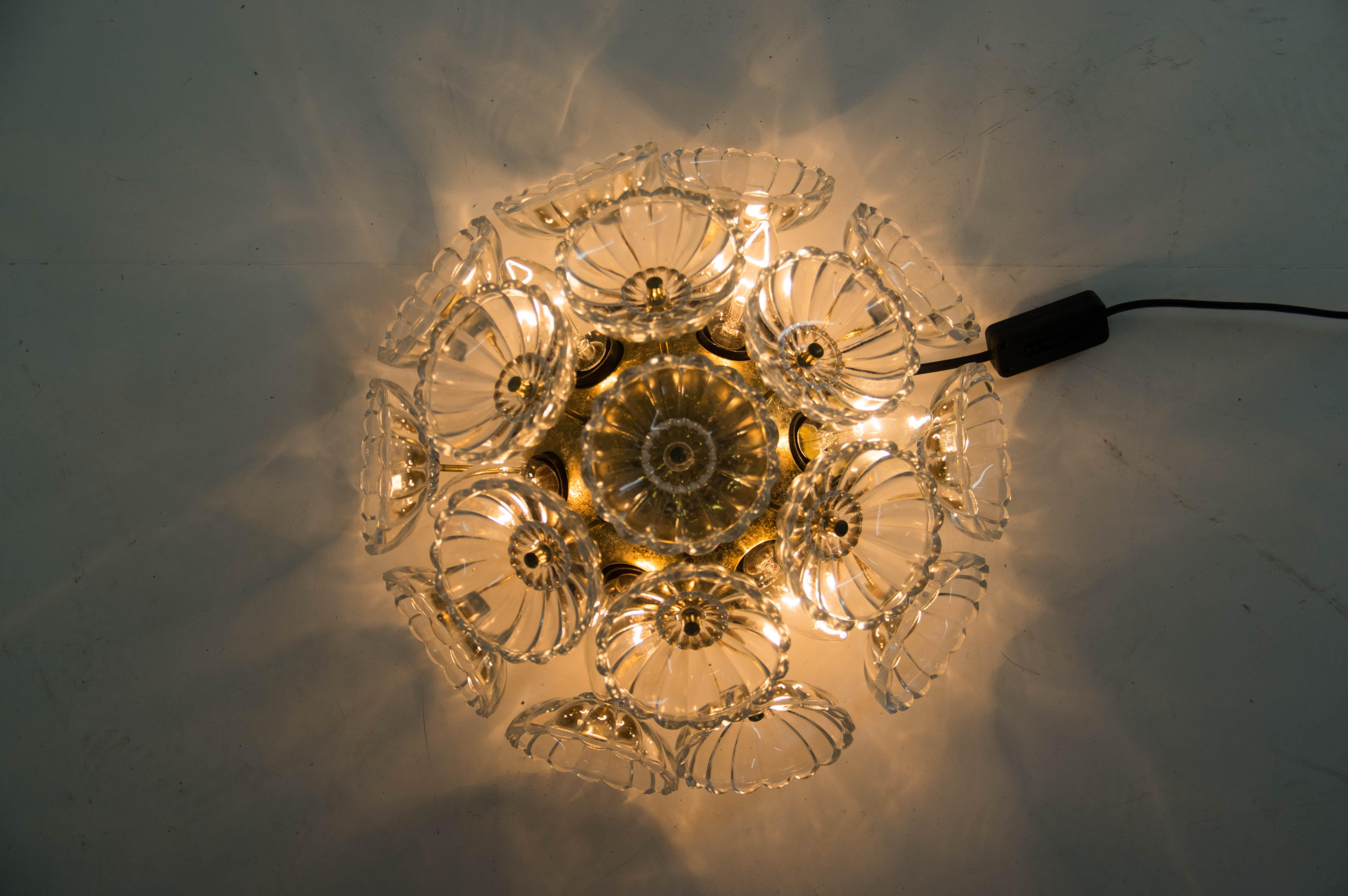 Dandelion Wall Lamp or Flush Mount by VEB, Germany, 1960s  For Sale 6