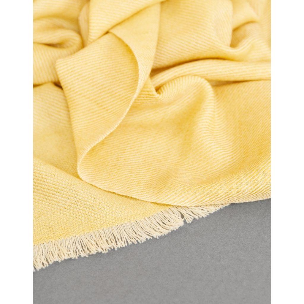 Dandelion Yellow Shade King Size Bedspread / Coverlet Handwoven in Soft Merino 1