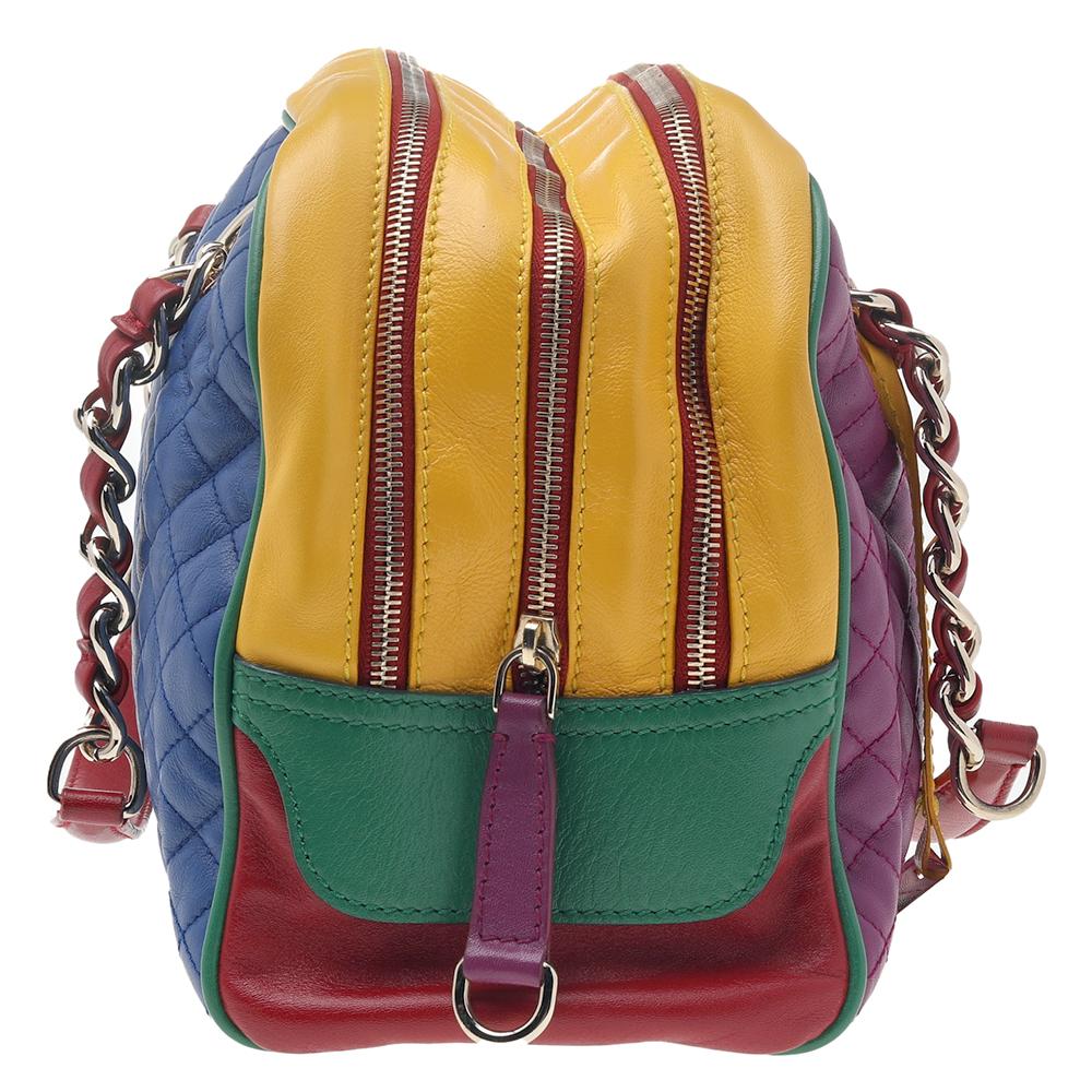 DandG Multicolor Leather Lily Glam Bowler Bag 1