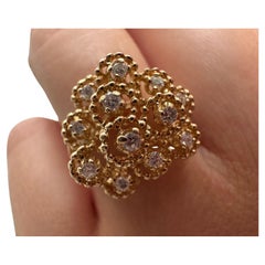 Dandillion Cocktailring 14KT Gold-Diamantring