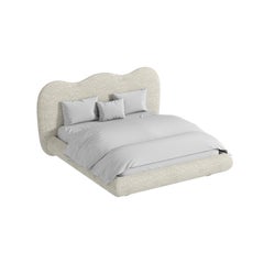 Dandy King Bed Offered In Camio Textured Boucle Fabric