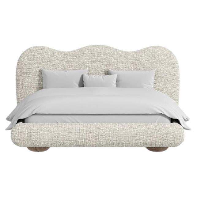Dandy King Bed Offered In Camio Textured Boucle Fabric
