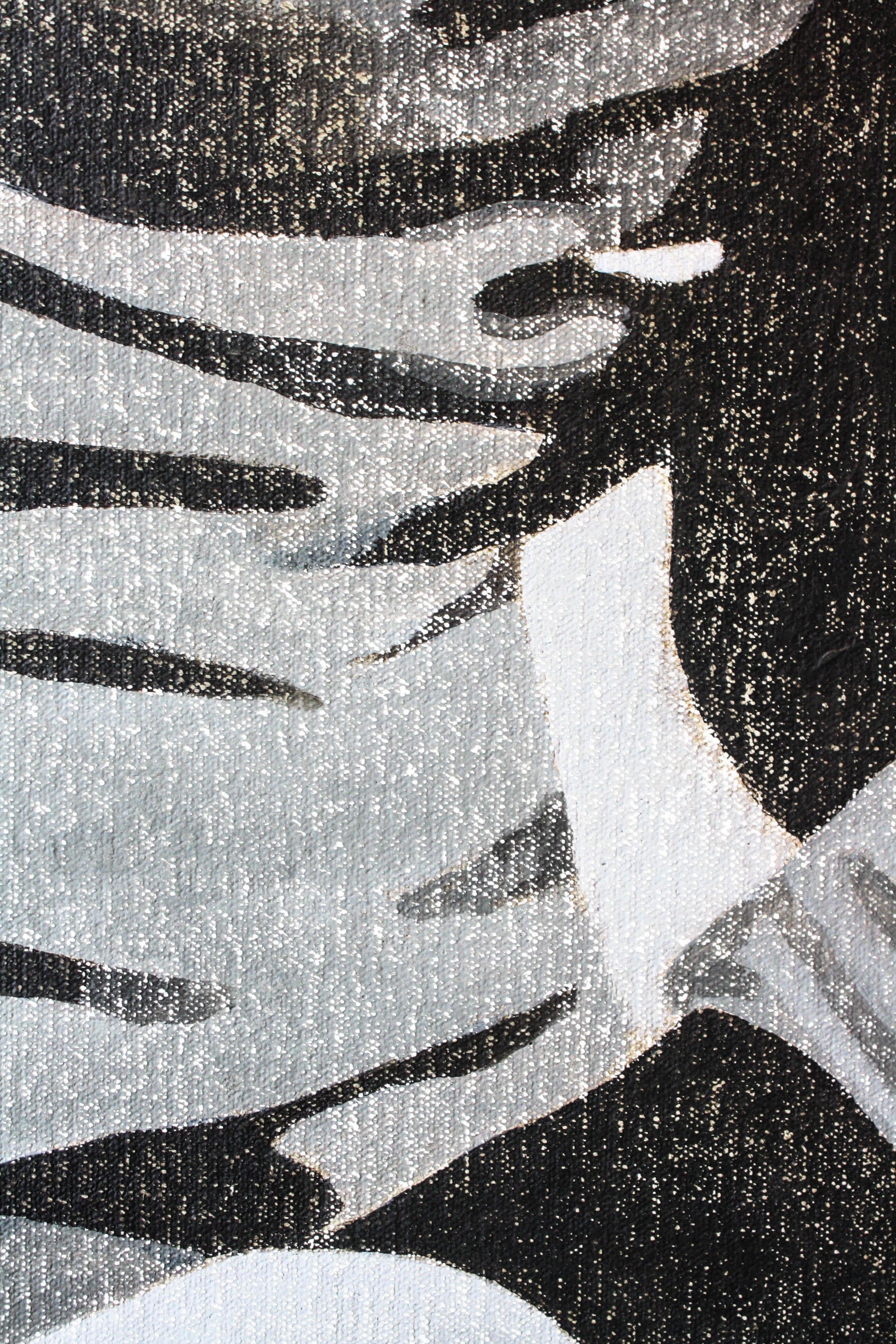 Man Fragment 02 (Grau), Abstract Painting, von Dane Carder