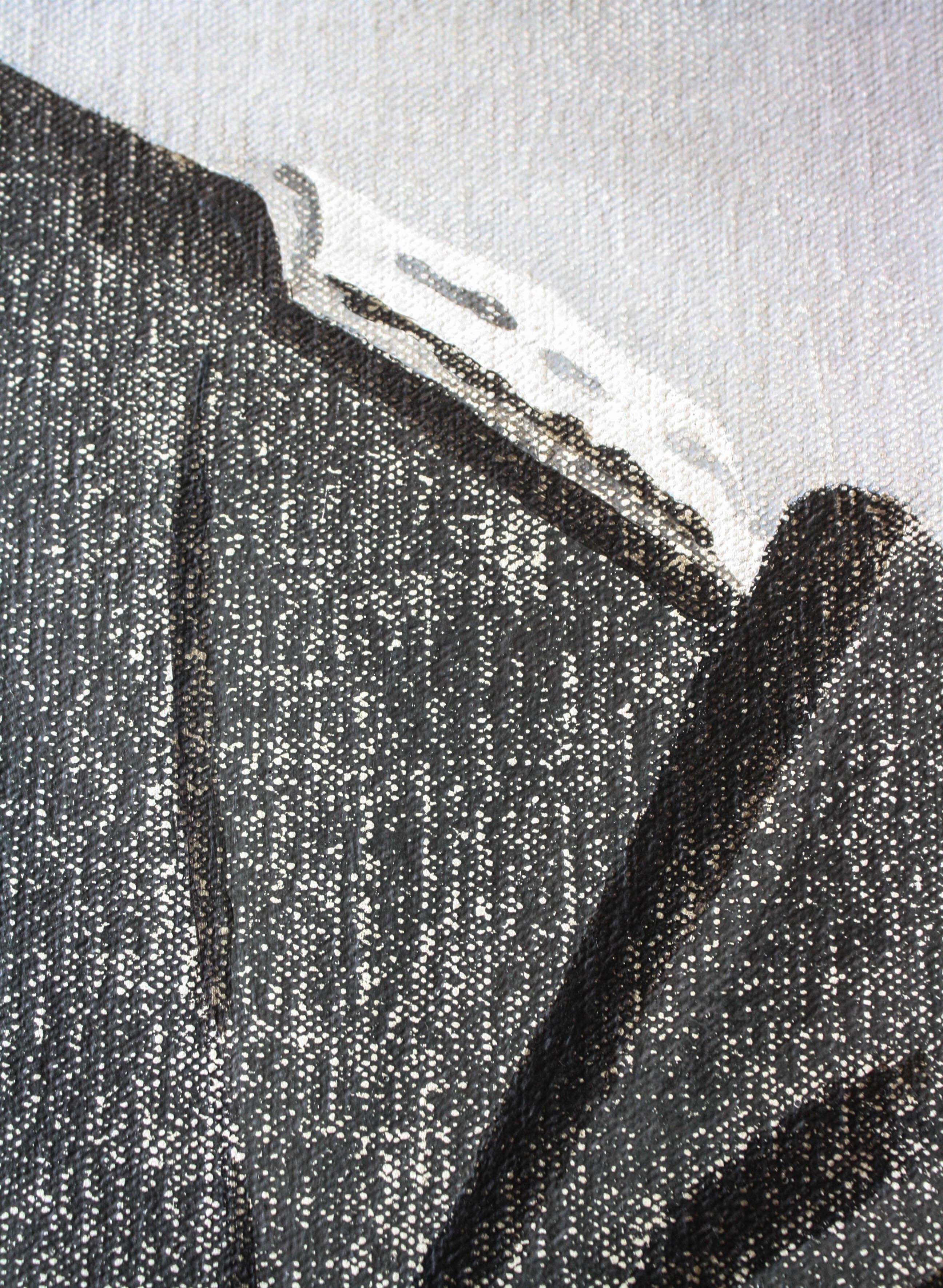 Man Fragment 03 (Grau), Abstract Painting, von Dane Carder