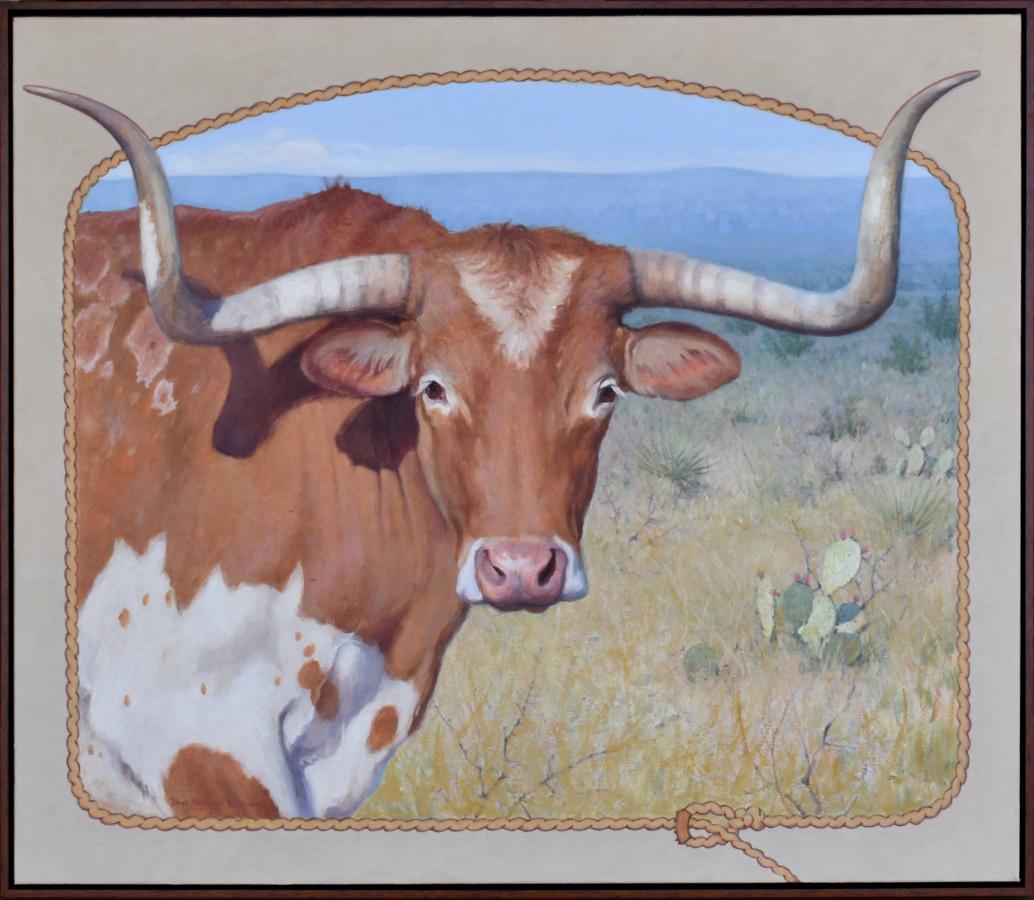 DANE ELLSWORTH Animal Painting - "MR. HANDSOME" TEXAS LONGHORN