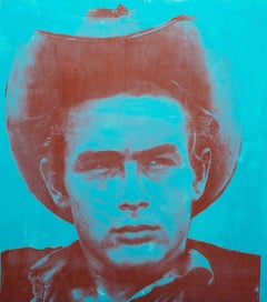 James Dean, technique mixte sur panneau de bois