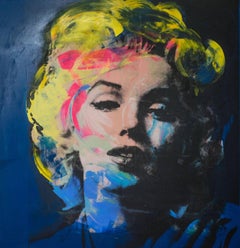 Marilyn Monroe, Mixed Media on Wood Panel
