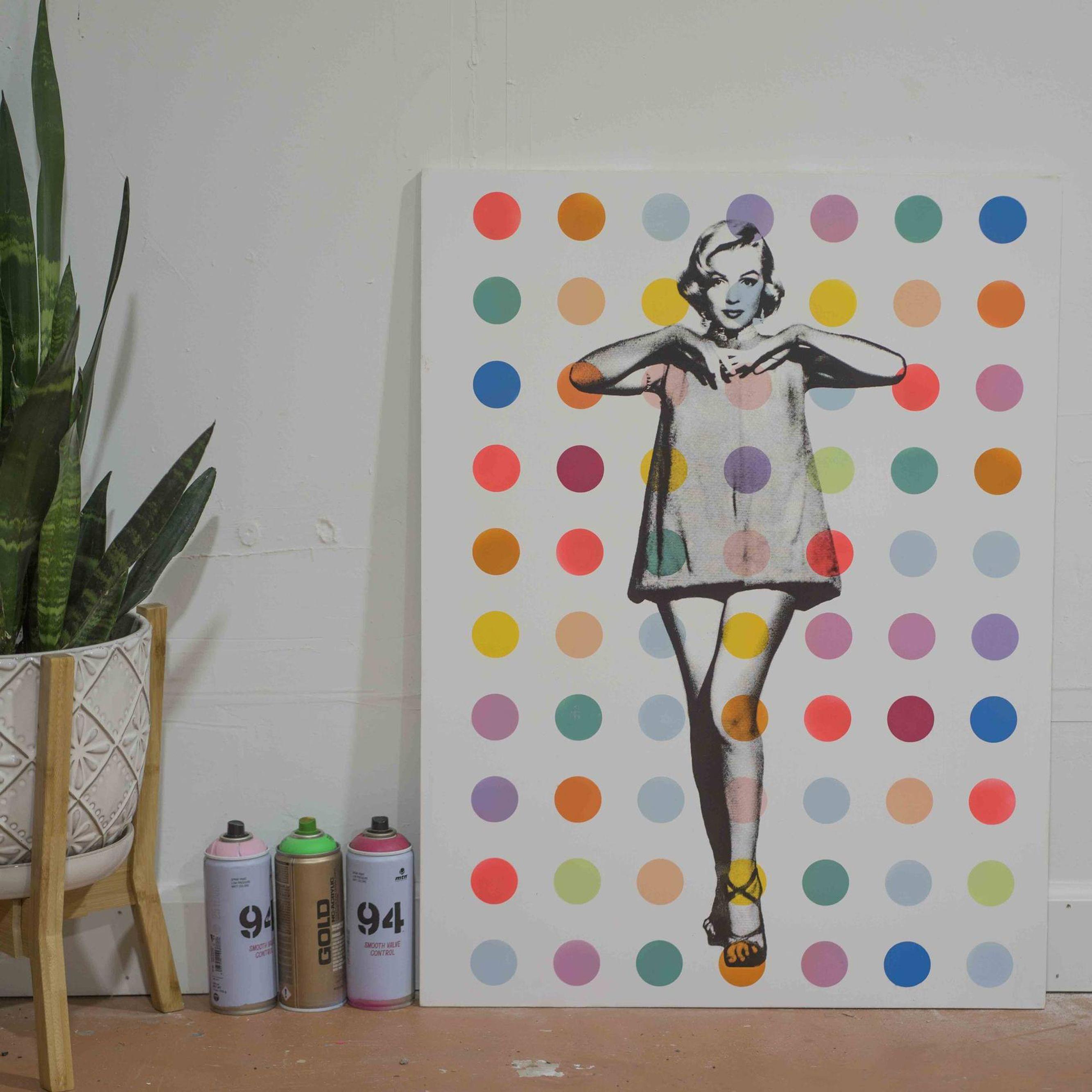 Marilyn Monroe, tecnica mista su pannello di Wood - Mixed Media Art di Dane Shue