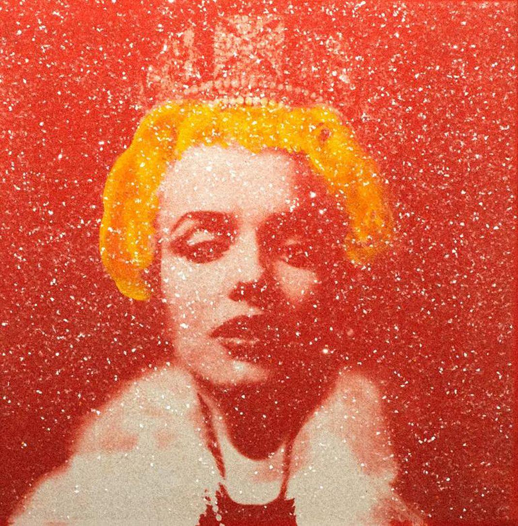 Marilyn Monroe, techniques mixtes sur panneau de bois