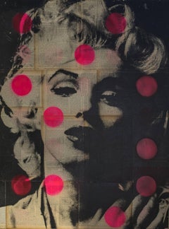 Marilyn Monroe, Mixed Media auf Holzplatte