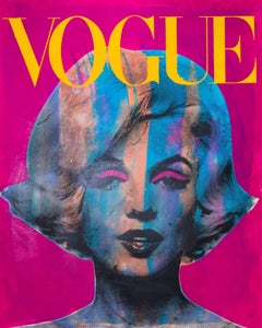 Marilyn Monroe Vogue, technique mixte sur papier