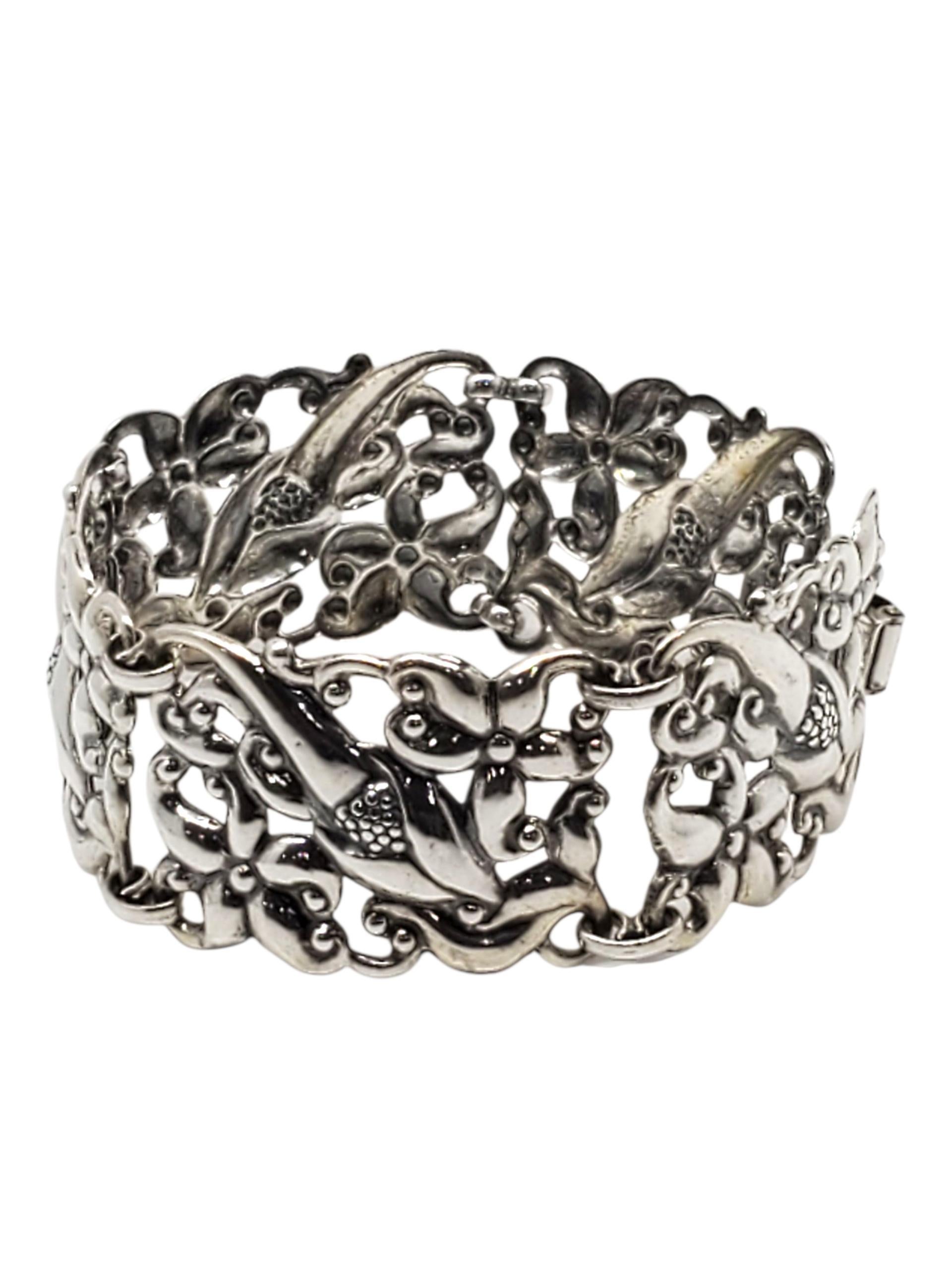 Danecraft Bracciale floreale in filigrana d'argento #23727 in vendita 5