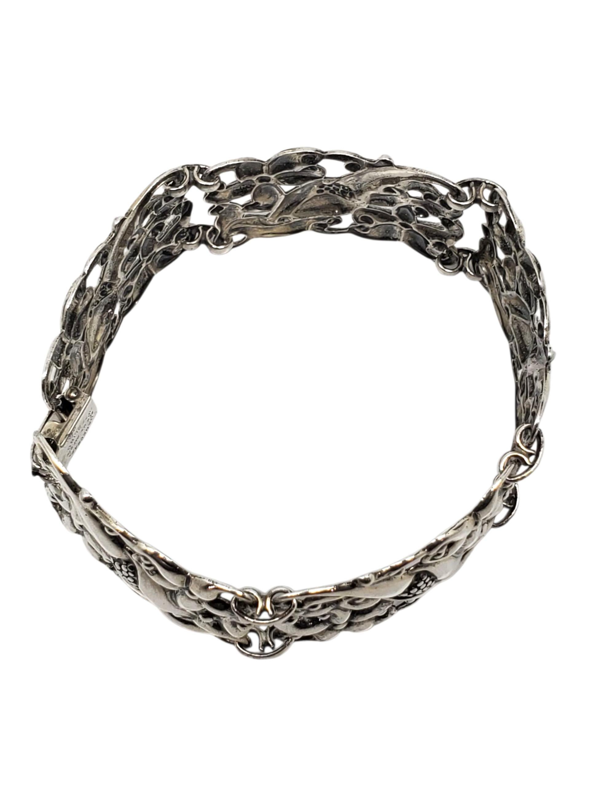Danecraft Bracciale floreale in filigrana d'argento #23727 in vendita 6