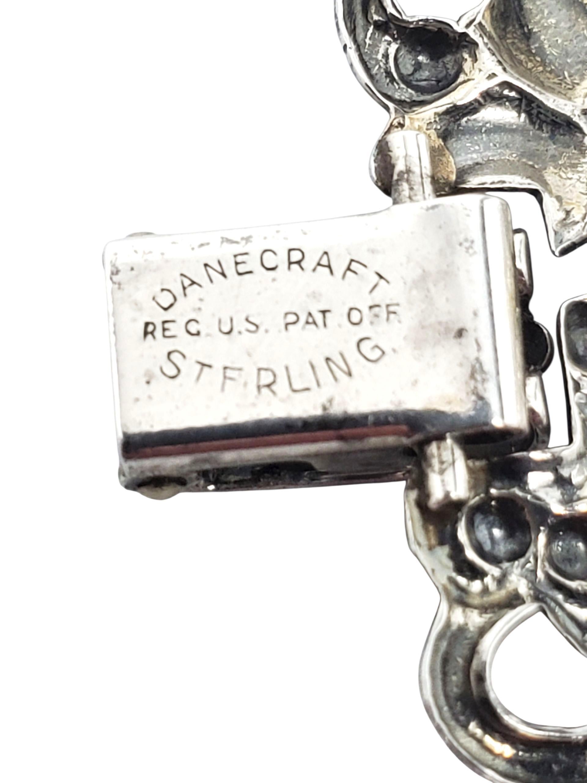 Danecraft Bracciale floreale in filigrana d'argento #23727 In condizioni buone in vendita a Washington Depot, CT