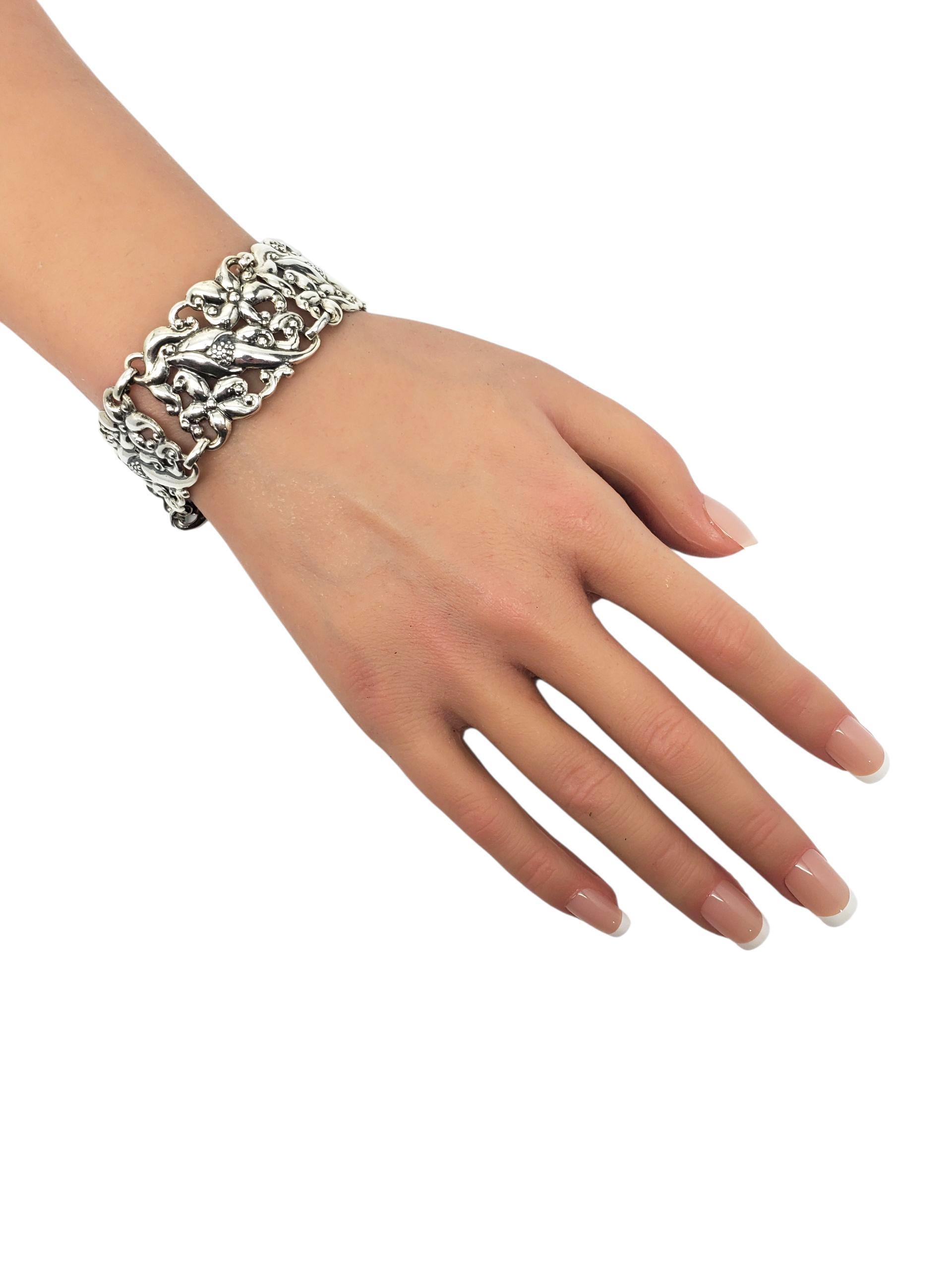 Danecraft Bracciale floreale in filigrana d'argento #23727 in vendita 1