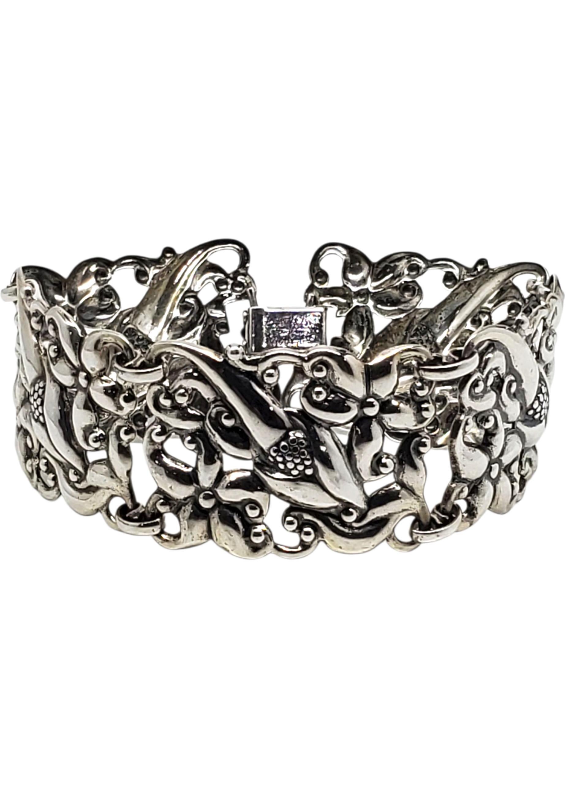 Danecraft Bracciale floreale in filigrana d'argento #23727 in vendita 3