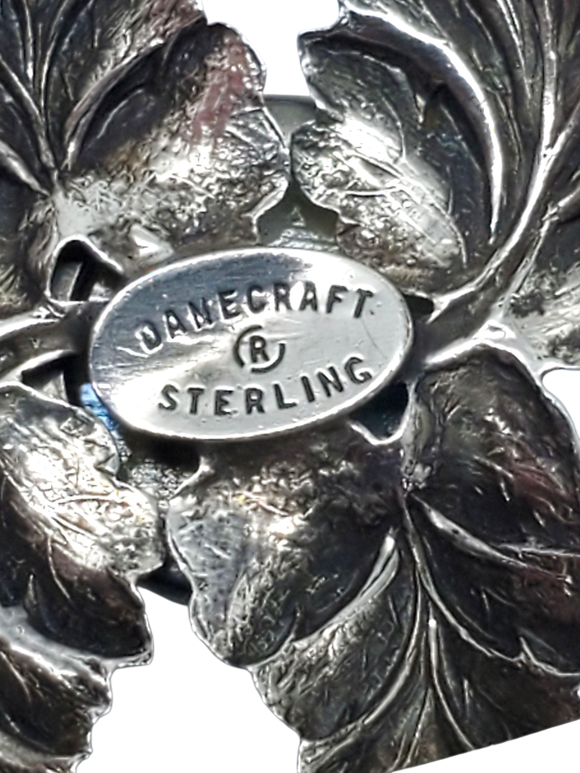 Danecraft Bracciale floreale in turchese in argento Sterling #23726 In condizioni buone in vendita a Washington Depot, CT