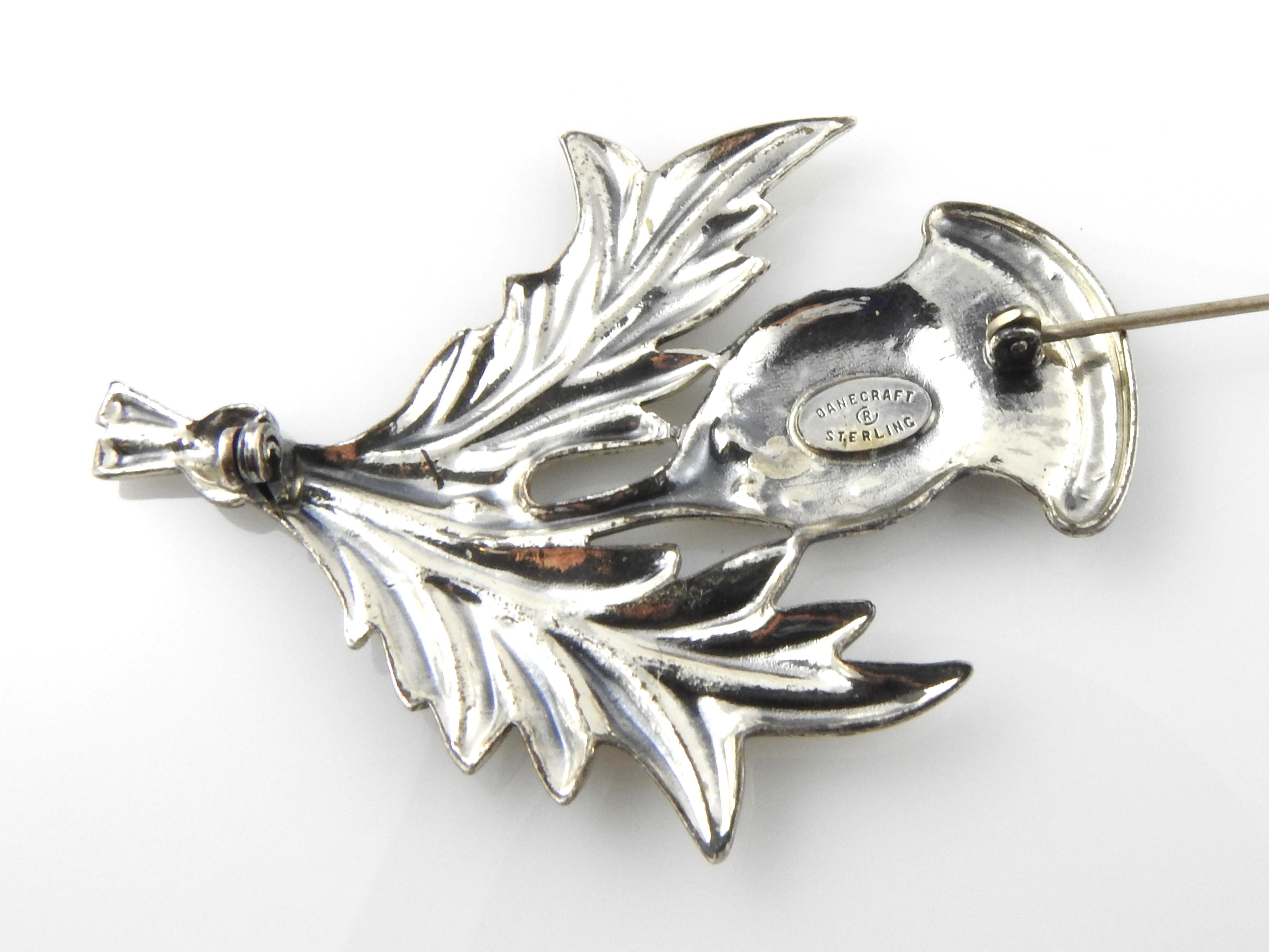 Women's Danecraft Sterling Silver Scottish Thistle Flower Pin/Brooch