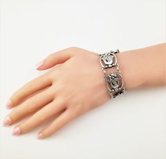 Danecraft Sterling Silver Tulip Link Bracelet