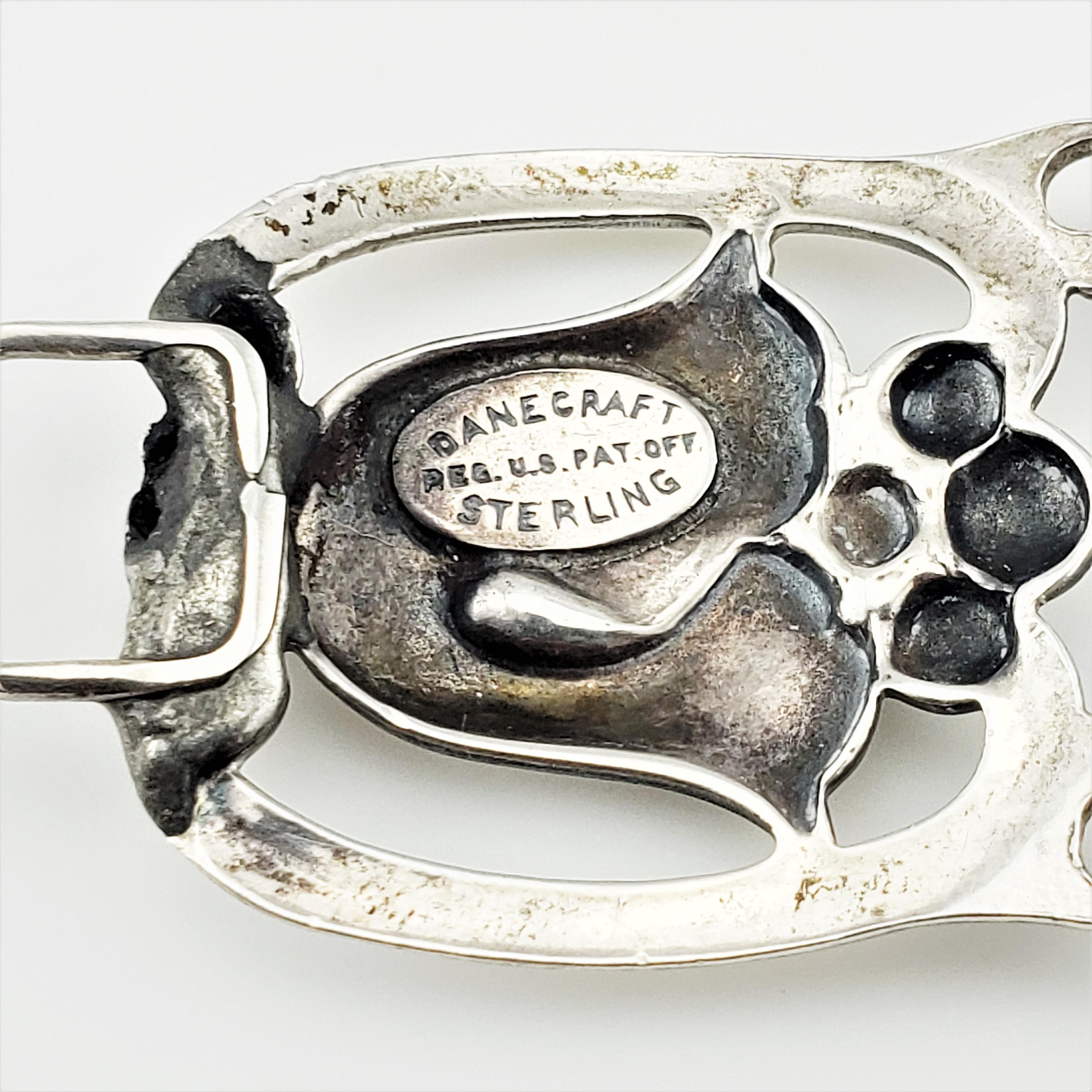 Danecraft Sterling Silver Tulip Link Bracelet In Good Condition In Washington Depot, CT